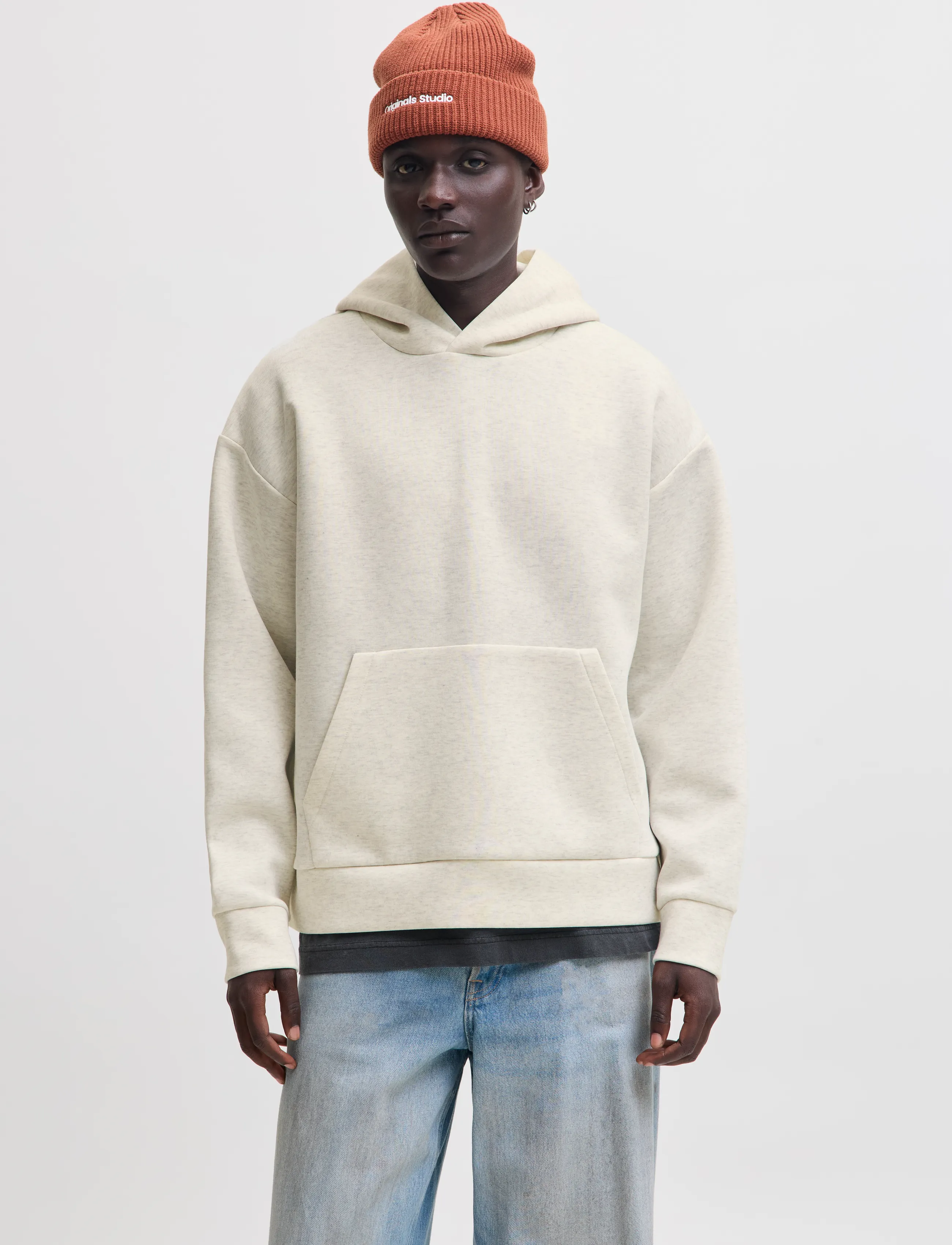 Jack & Jones Jjebarron Sweat Hood Noos, XL, Sweatshirts Hoodies, Weiß - Männerswear