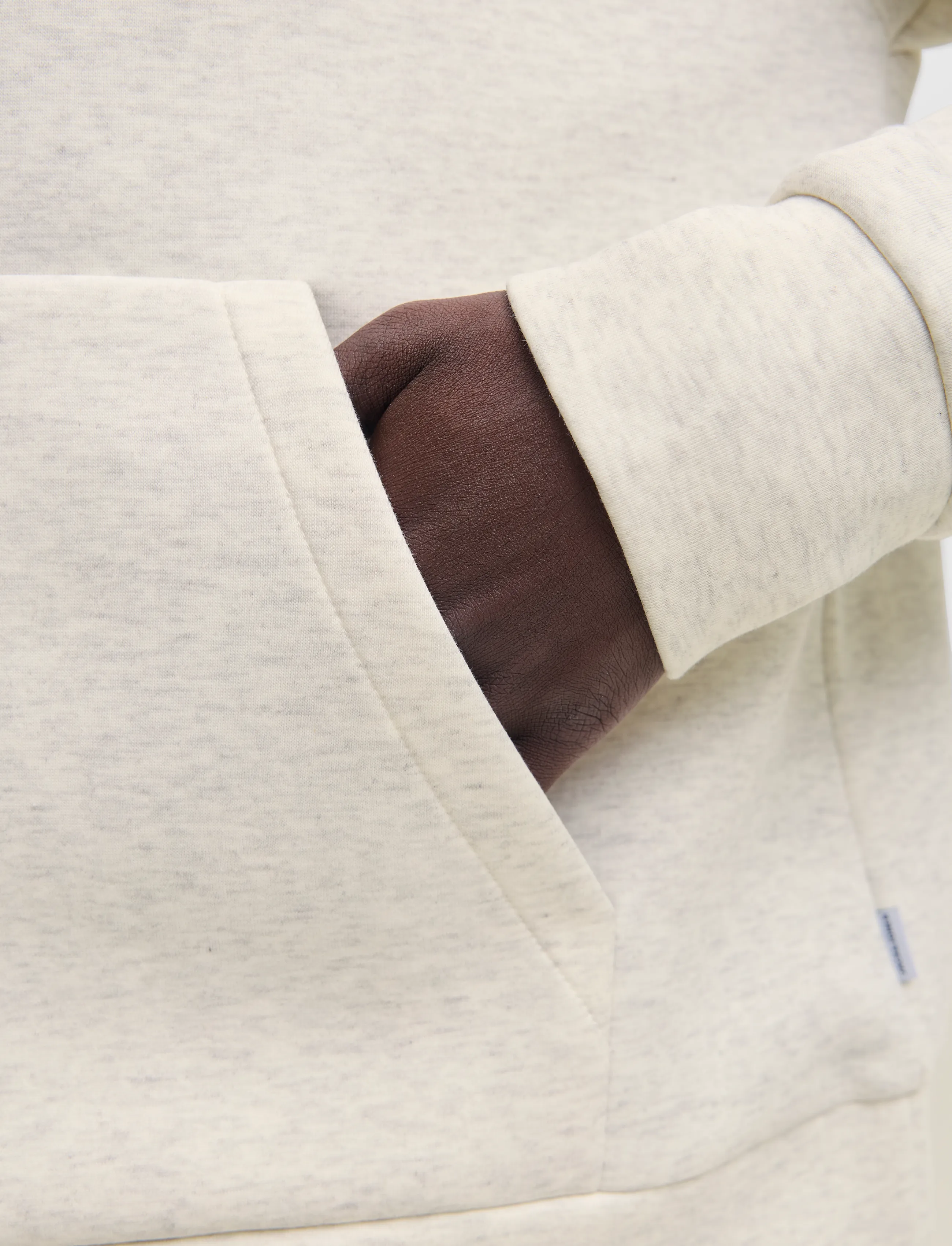 Jack & Jones - JJEBARRON SWEAT HOOD NOOS - hættetrøjer - white melange - 4