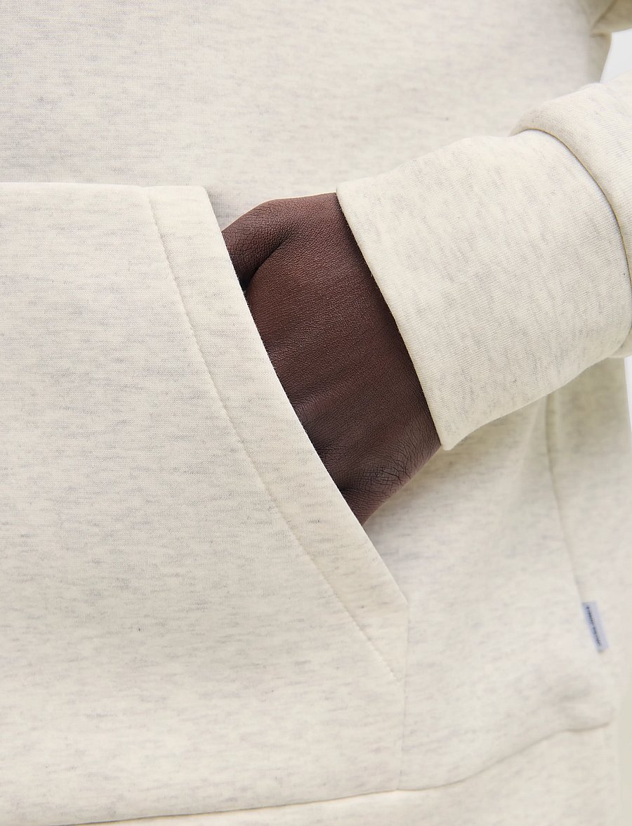 Jack & Jones - JJEBARRON SWEAT HOOD NOOS - hættetrøjer - white melange - 4