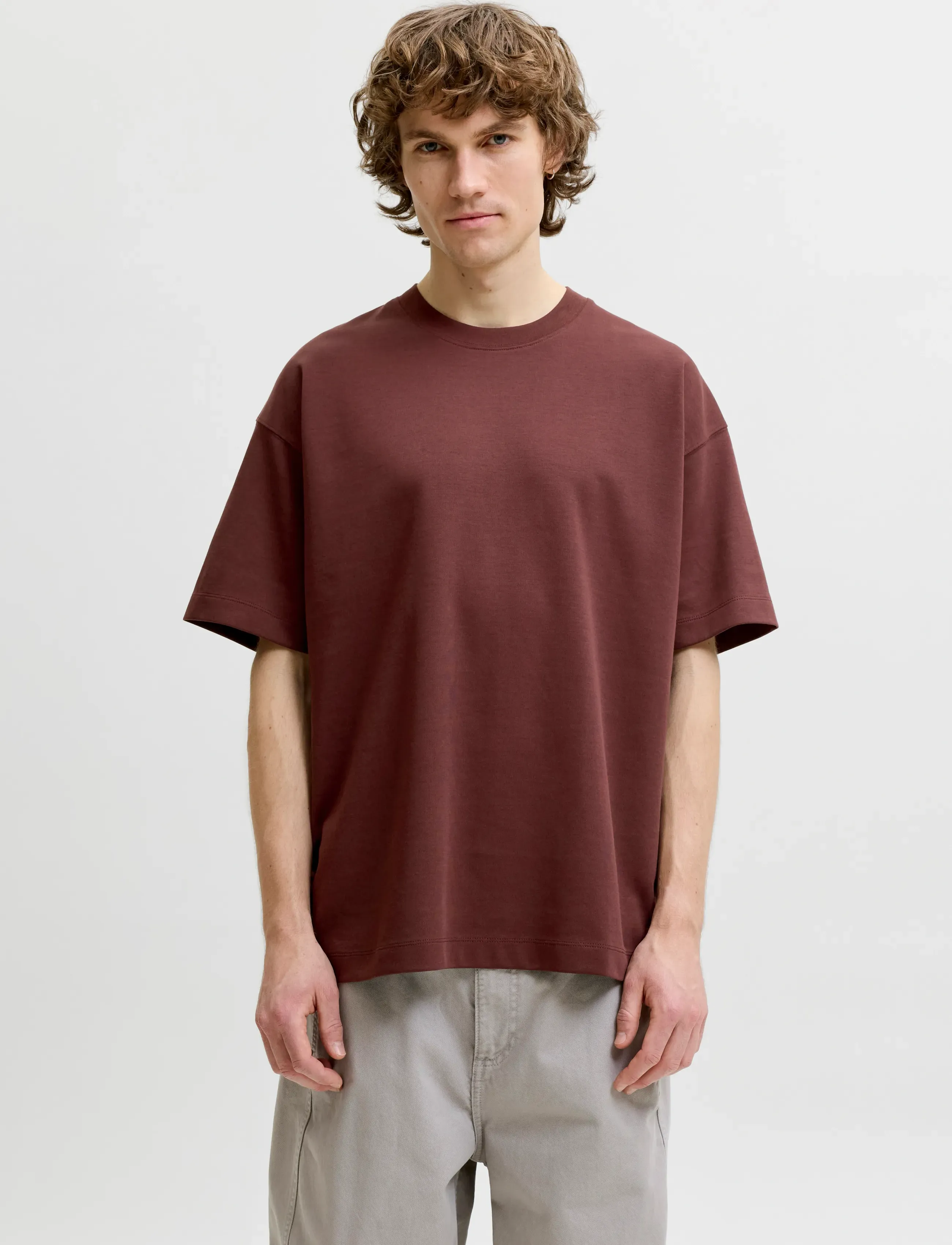 Jack & Jones JJEBARRON TEE SS O-NECK NOOS - Lühikeste varrukatega T-särgid - BITTER CHOCOLATE / brown