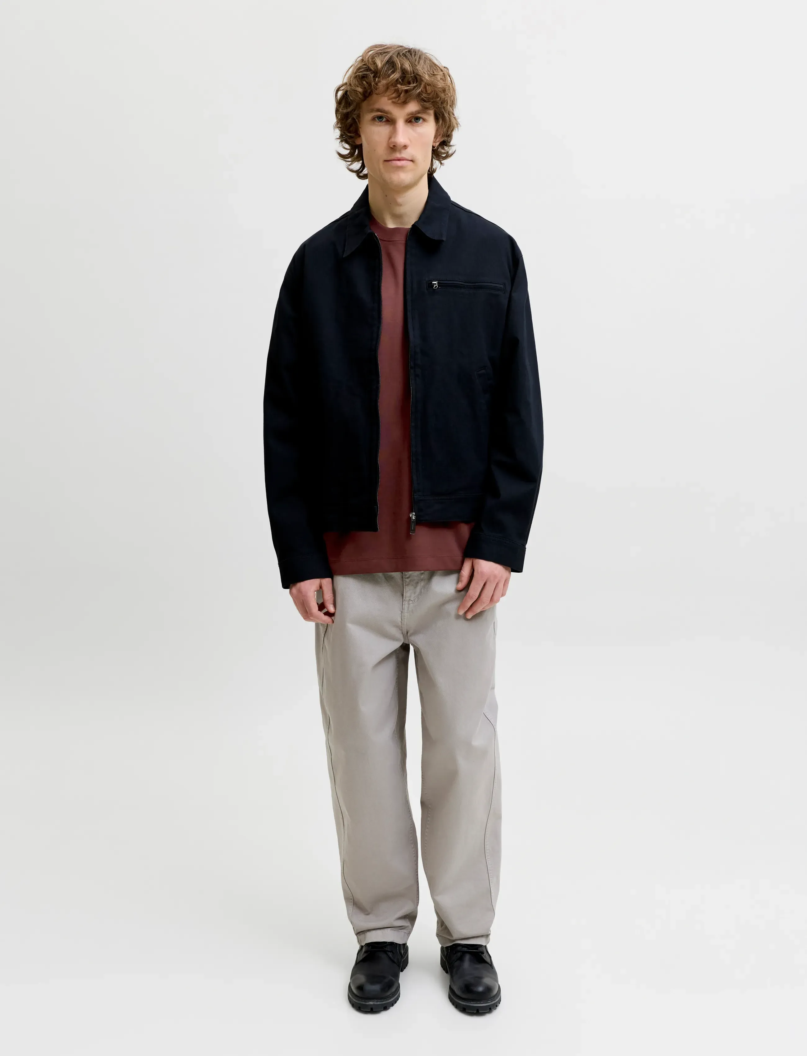 Jack & Jones - JJEBARRON TEE SS O-NECK NOOS - lühikeste varrukatega t-särgid - bitter chocolate - 3