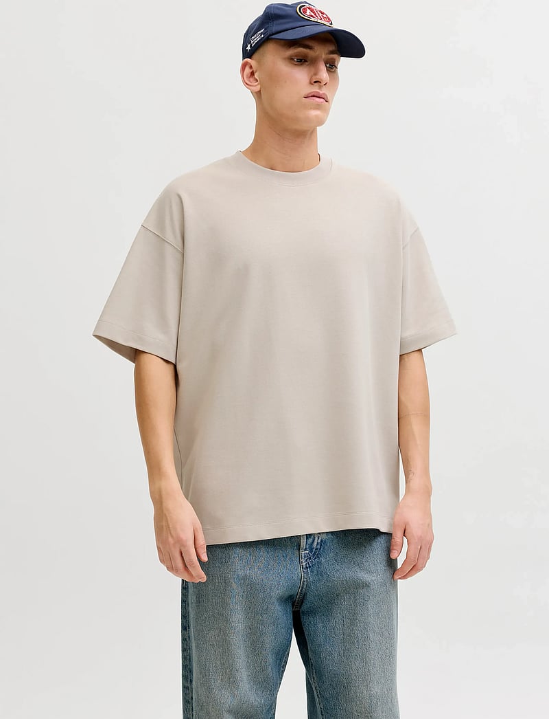Jack & Jones - JJEBARRON TEE SS O-NECK NOOS - kurzärmelig - moonbeam - 0