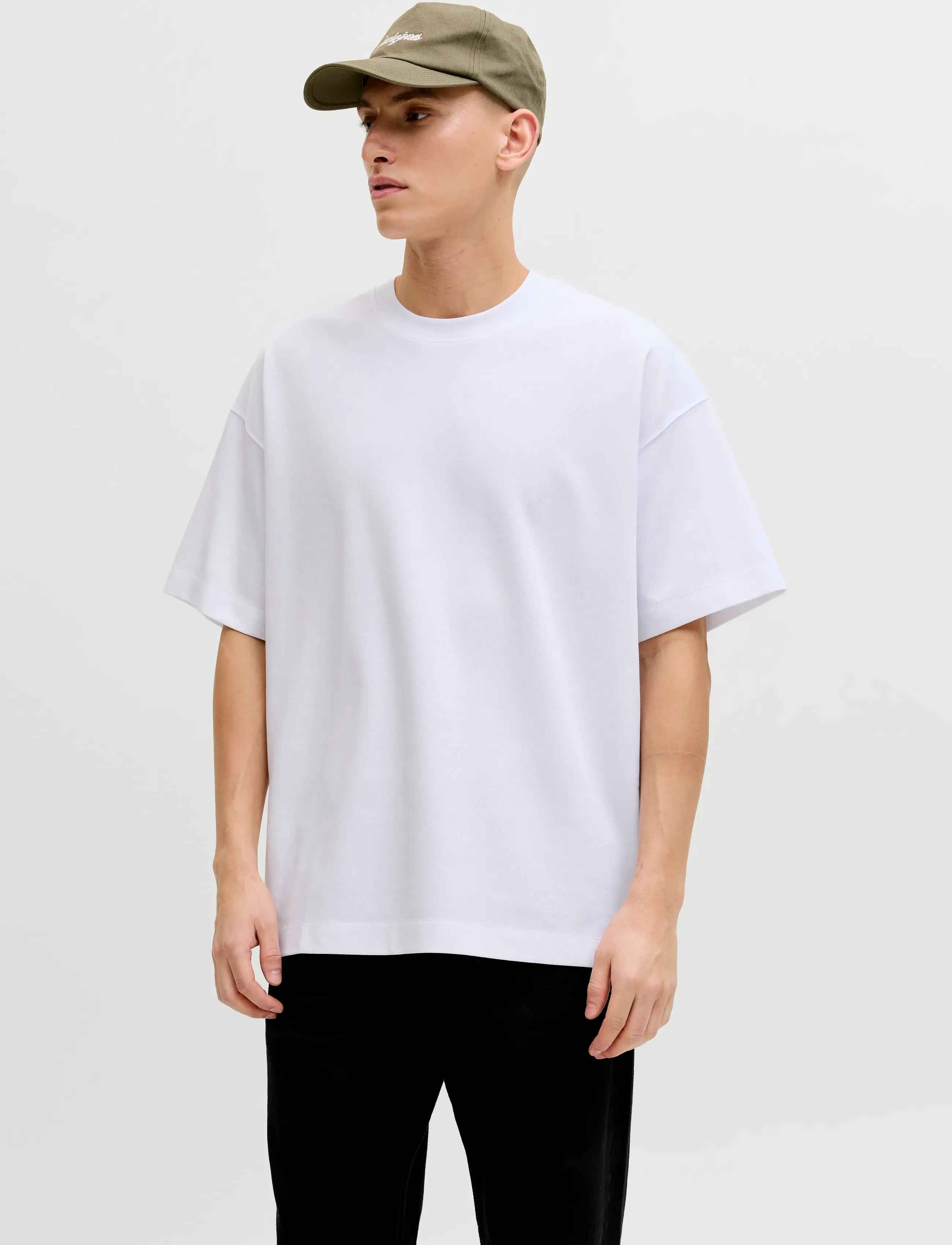 Jack & Jones JJEBARRON TEE SS O-NECK NOOS - Bolir - WHITE / white
