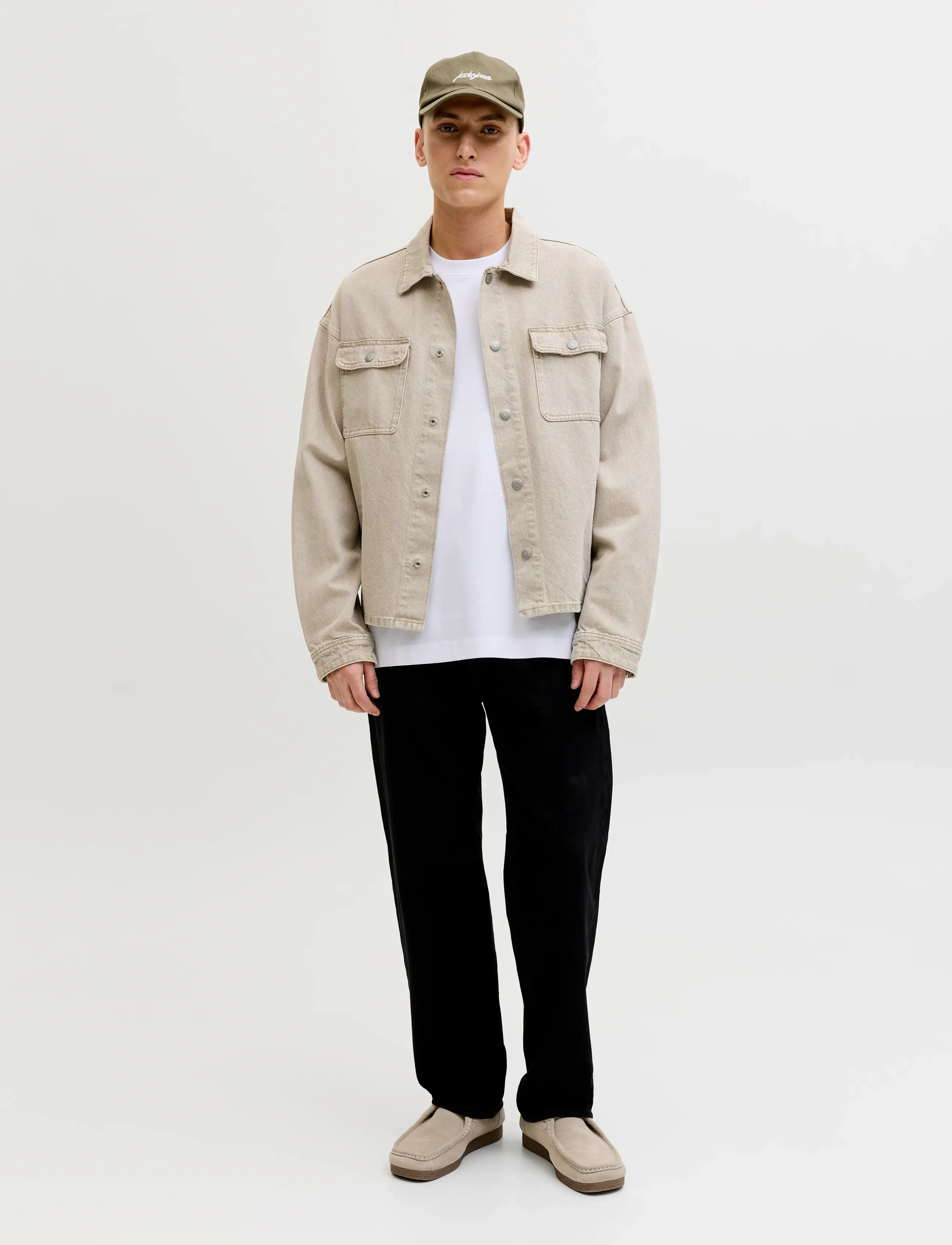 Jack & Jones - JJEBARRON TEE SS O-NECK NOOS - kortärmade t-shirts - white - 3