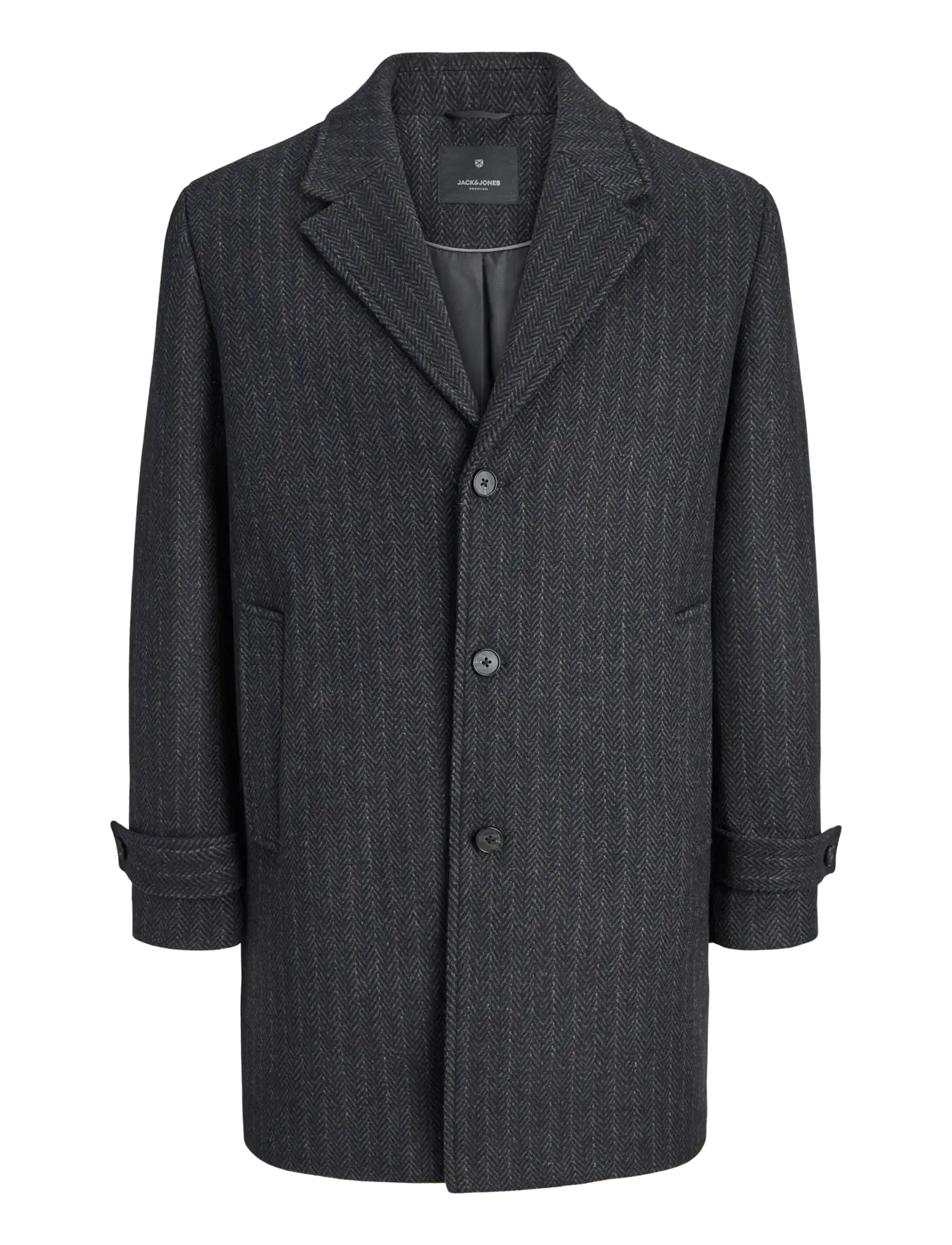 Jack & Jones JPRBLAWALTER WOOL BLEND COAT SN - Jacken & Mäntel - DARK GREY / grey