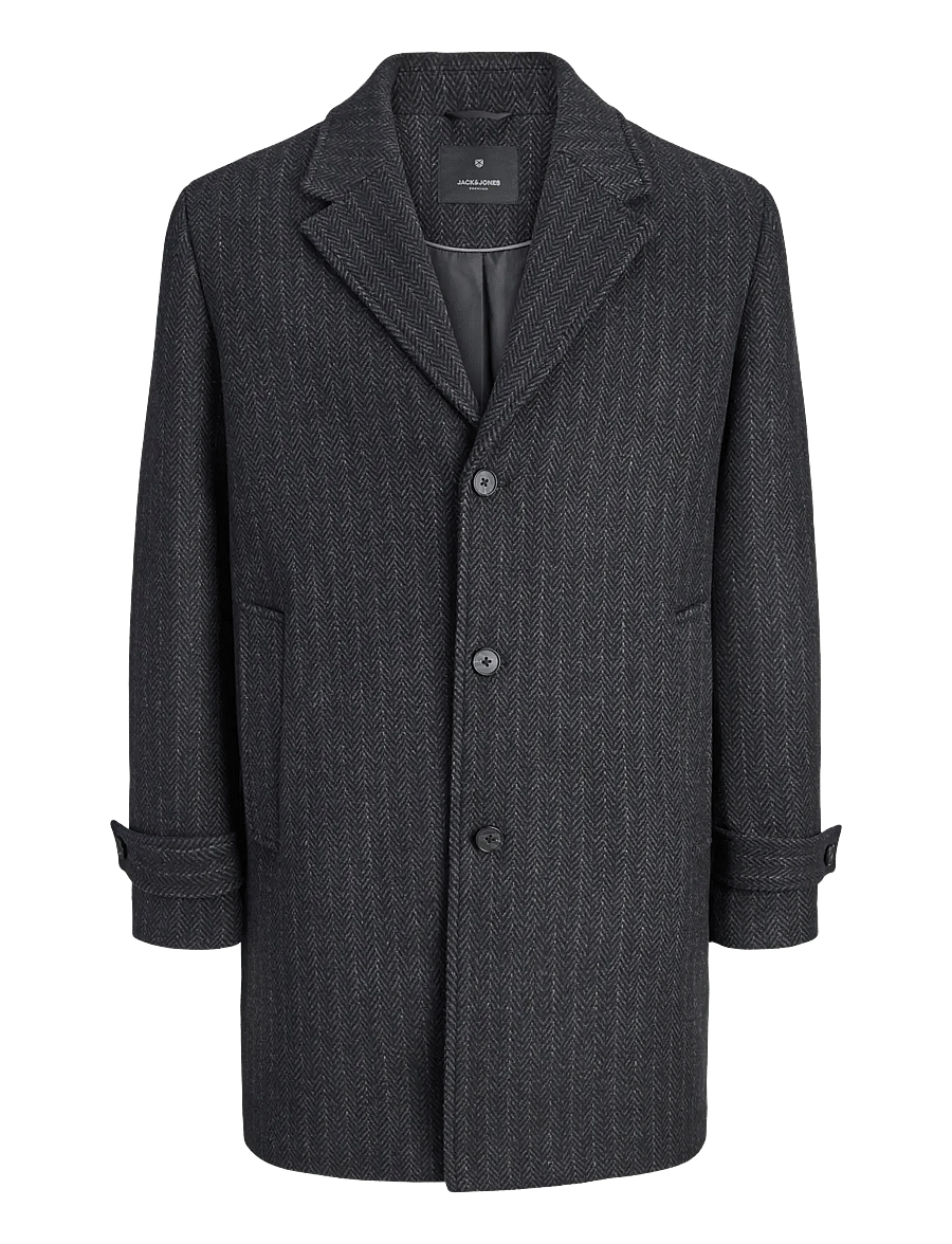 Jack & Jones - JPRBLAWALTER WOOL BLEND COAT SN - winterjacken - dark grey - 0