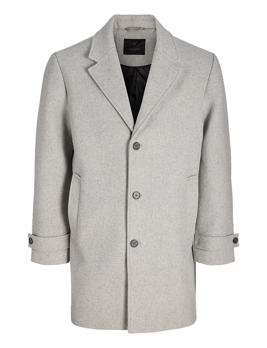 Jack & Jones - JPRBLAWALTER WOOL BLEND COAT SN - villased mantlid - grey melange - 0