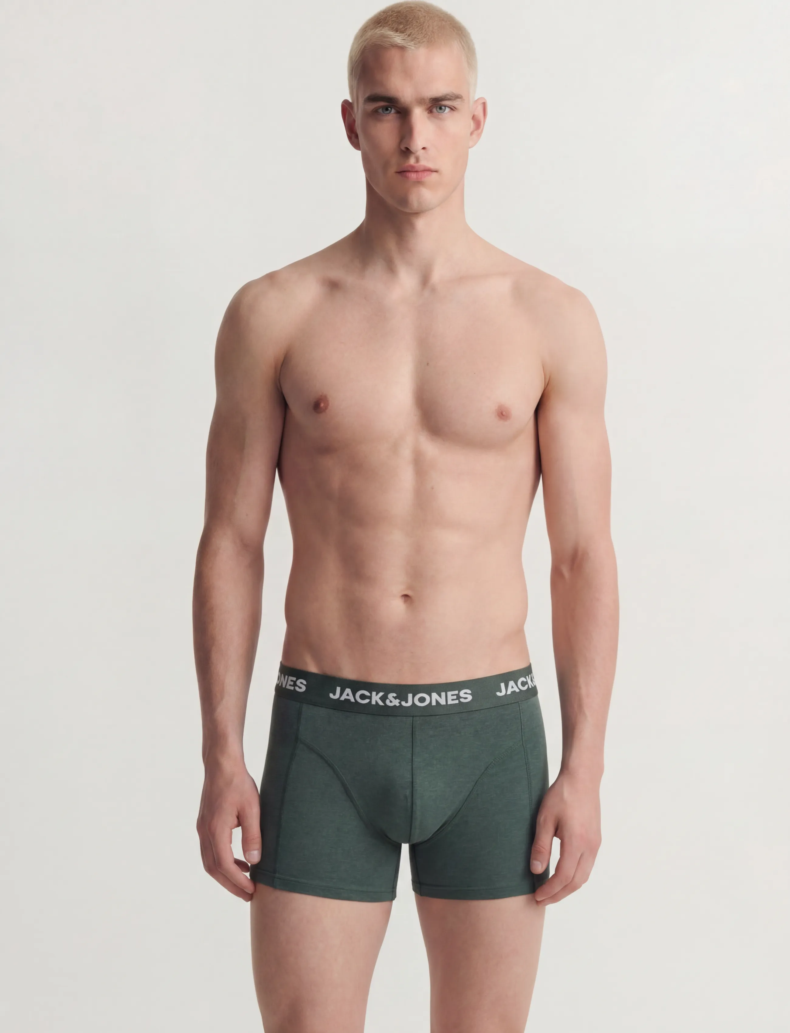 Jack & Jones JACFAX TRUNKS 3 PACK SN - Streetstyle - LIGHT GREEN MELANGE / green