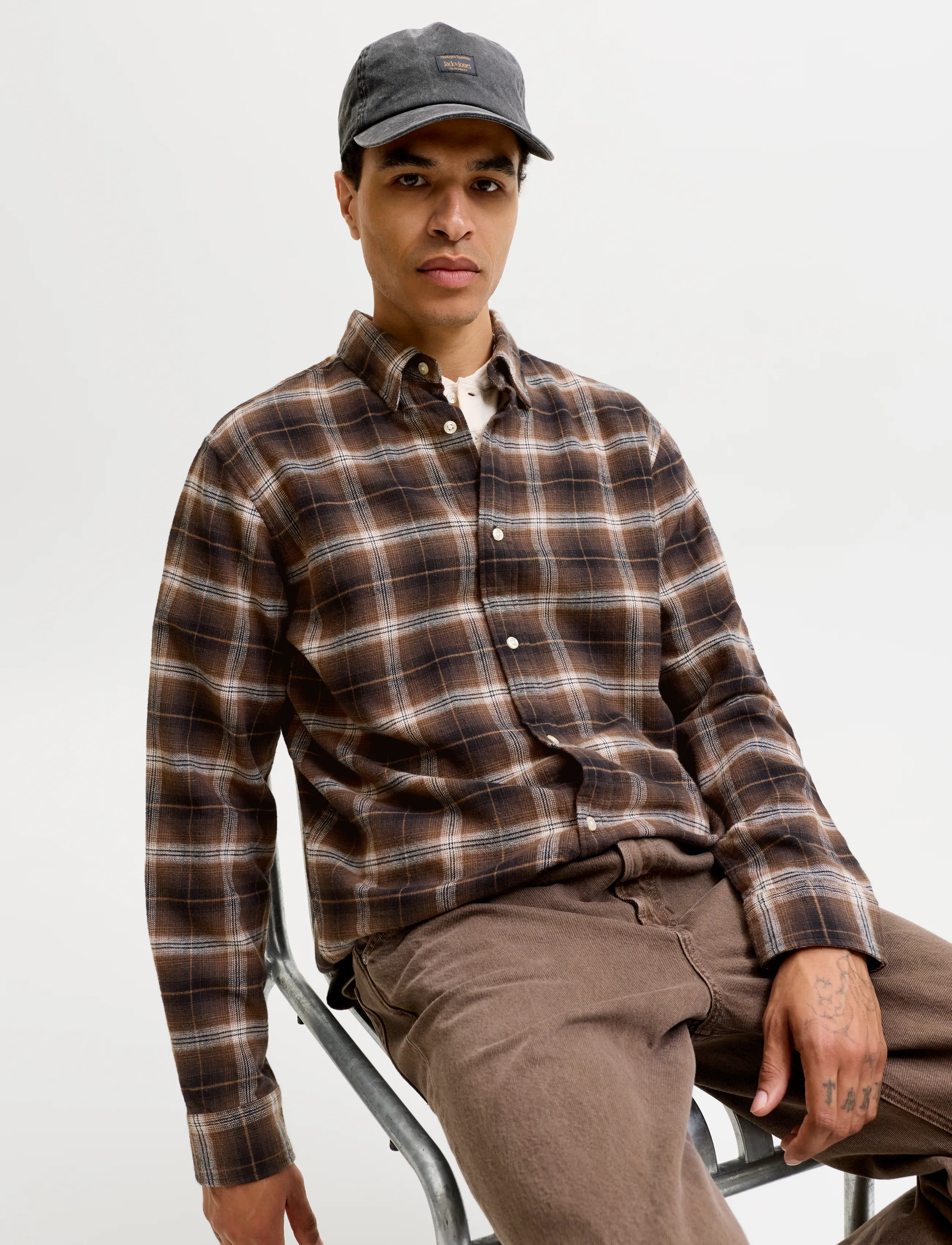Jack & Jones - JJEFIELD CHECK SHIRT LS SN - black - 5