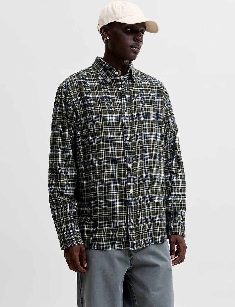 Jack & Jones - JJEFIELD CHECK SHIRT LS SN - flannel-skjorter - rosin - 0