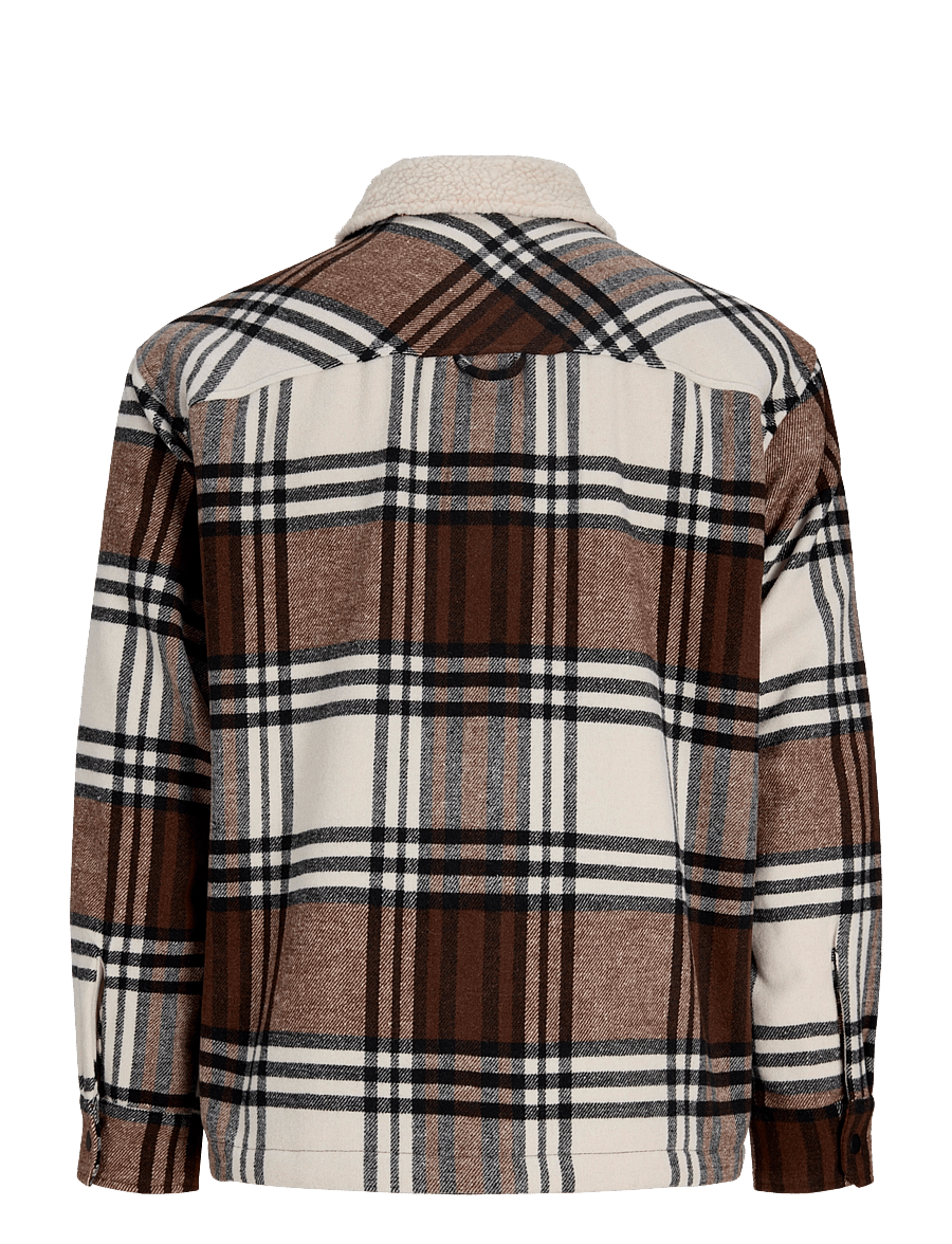 Jack & Jones - JJZAC TEDDY SHIRT JACKET LS - hybridjakker - cocoa - 1