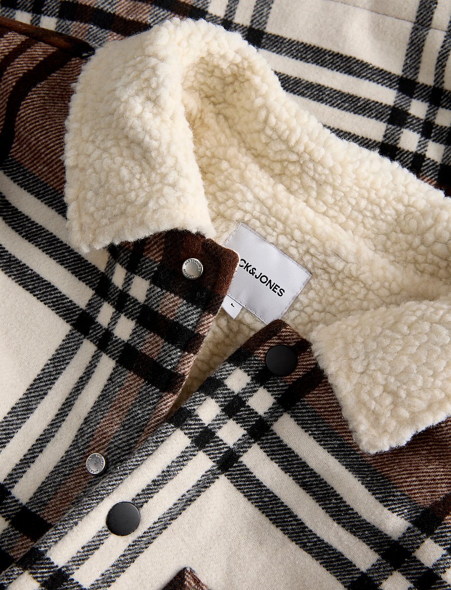 Jack & Jones - JJZAC TEDDY SHIRT JACKET LS - hybridjakker - cocoa - 3