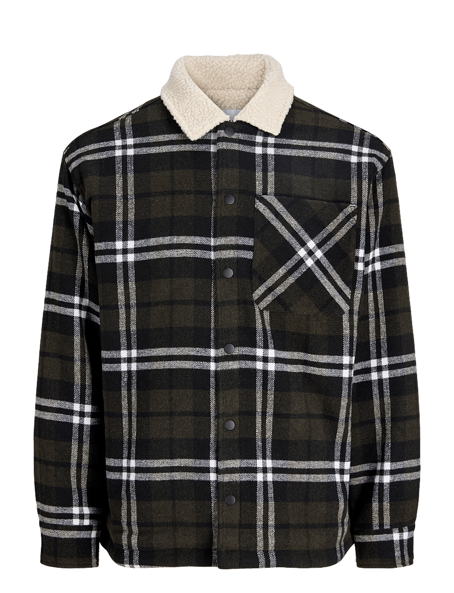 Jack & Jones - JJZAC TEDDY SHIRT JACKET LS - hybrid jackets - rosin - 0