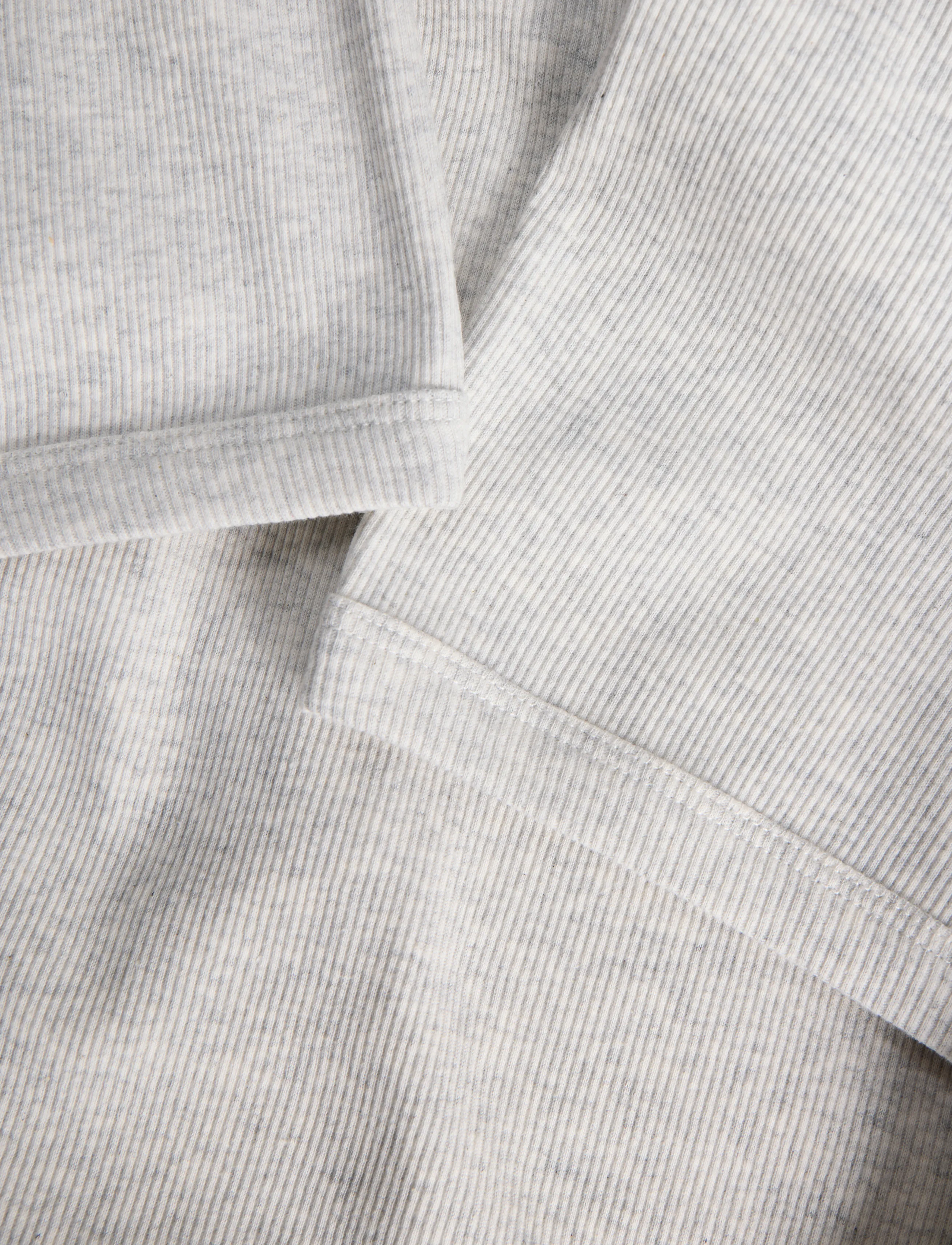 Jack & Jones - JJEORGANIC RIB TEE SS CREW NECK - kurzärmelige t-shirts - white melange - 2