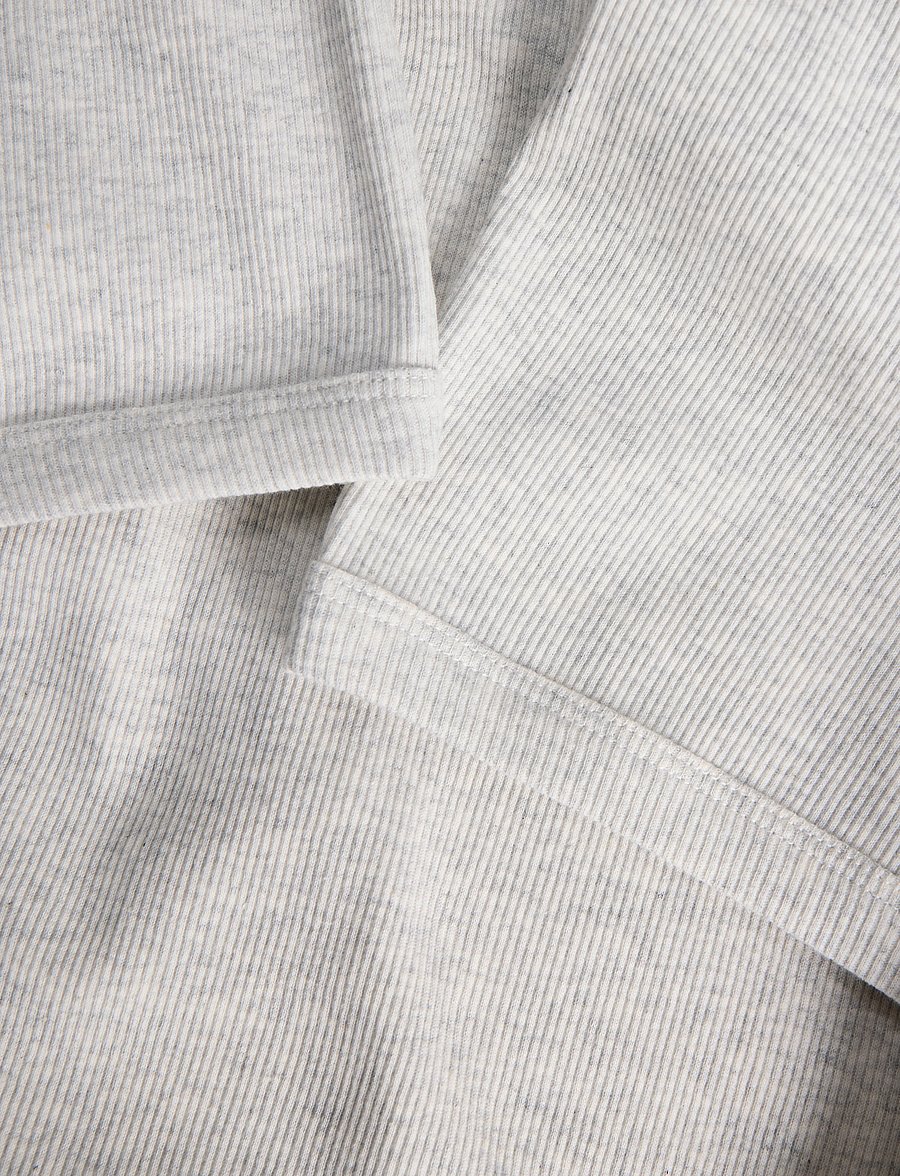 Jack & Jones - JJEORGANIC RIB TEE SS CREW NECK - kurzärmelige t-shirts - white melange - 2