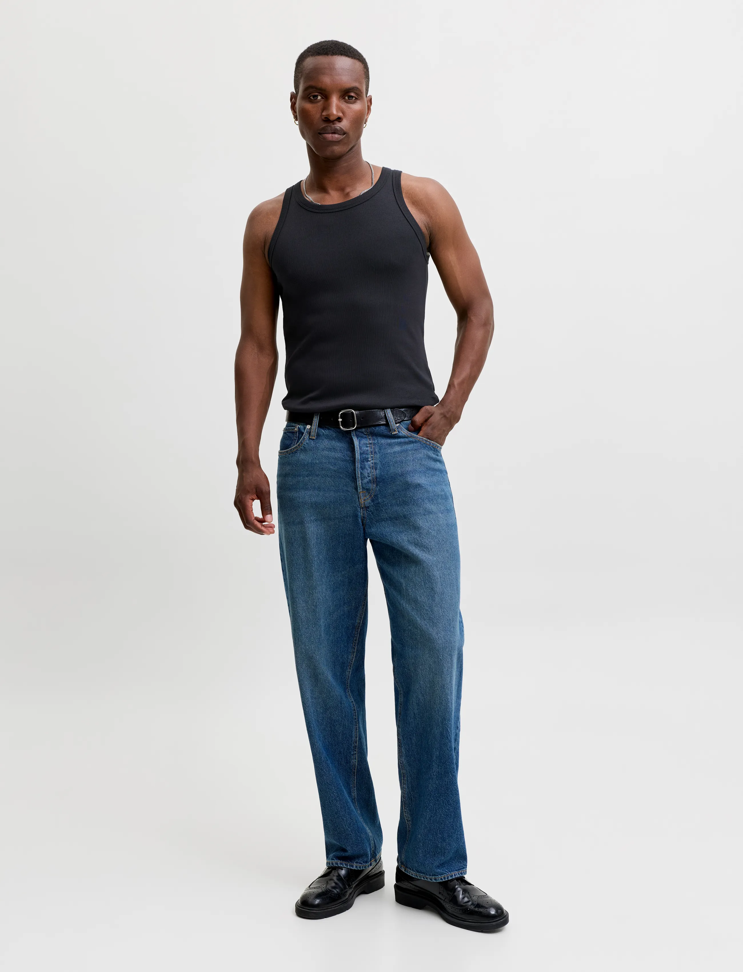 Jack & Jones - JJEORGANIC RIB TANK TOP SN - knitted vests - black - 3