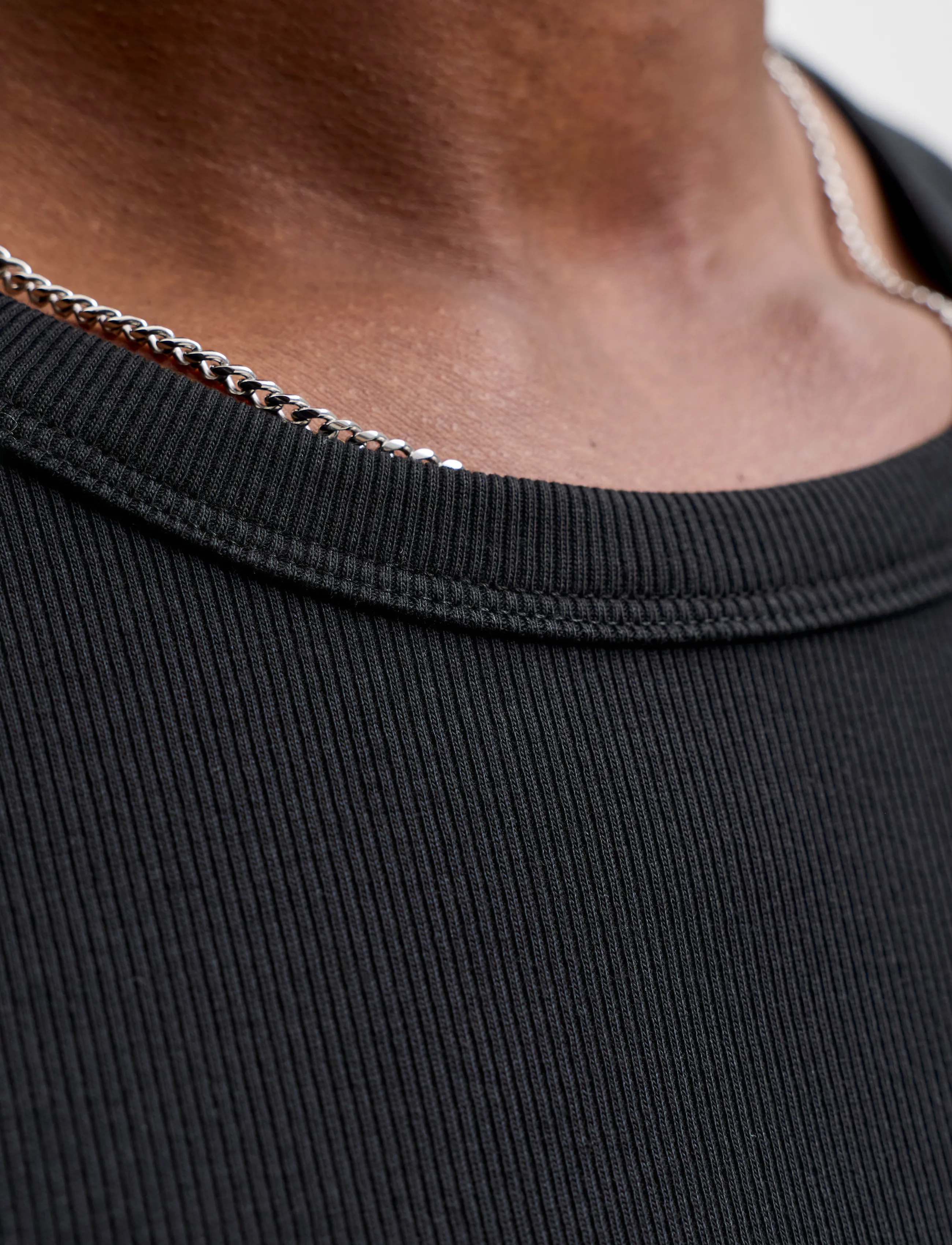 Jack & Jones - JJEORGANIC RIB TANK TOP SN - knitted vests - black - 4