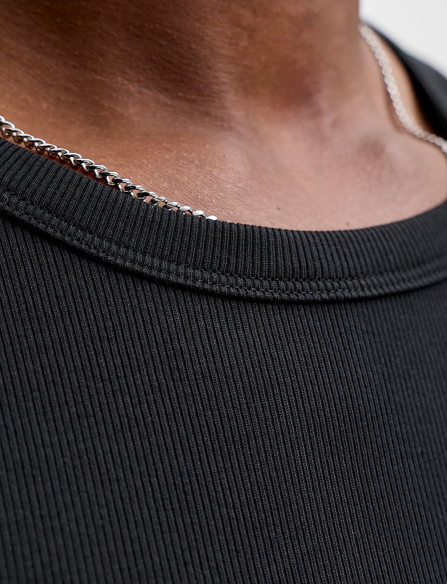 Jack & Jones - JJEORGANIC RIB TANK TOP SN - strickwesten - black - 4