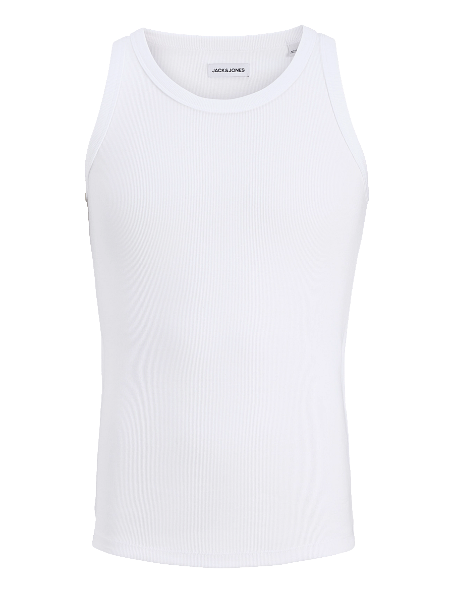 Jack & Jones - JJEORGANIC RIB TANK TOP SN - strickwesten - bright white - 1
