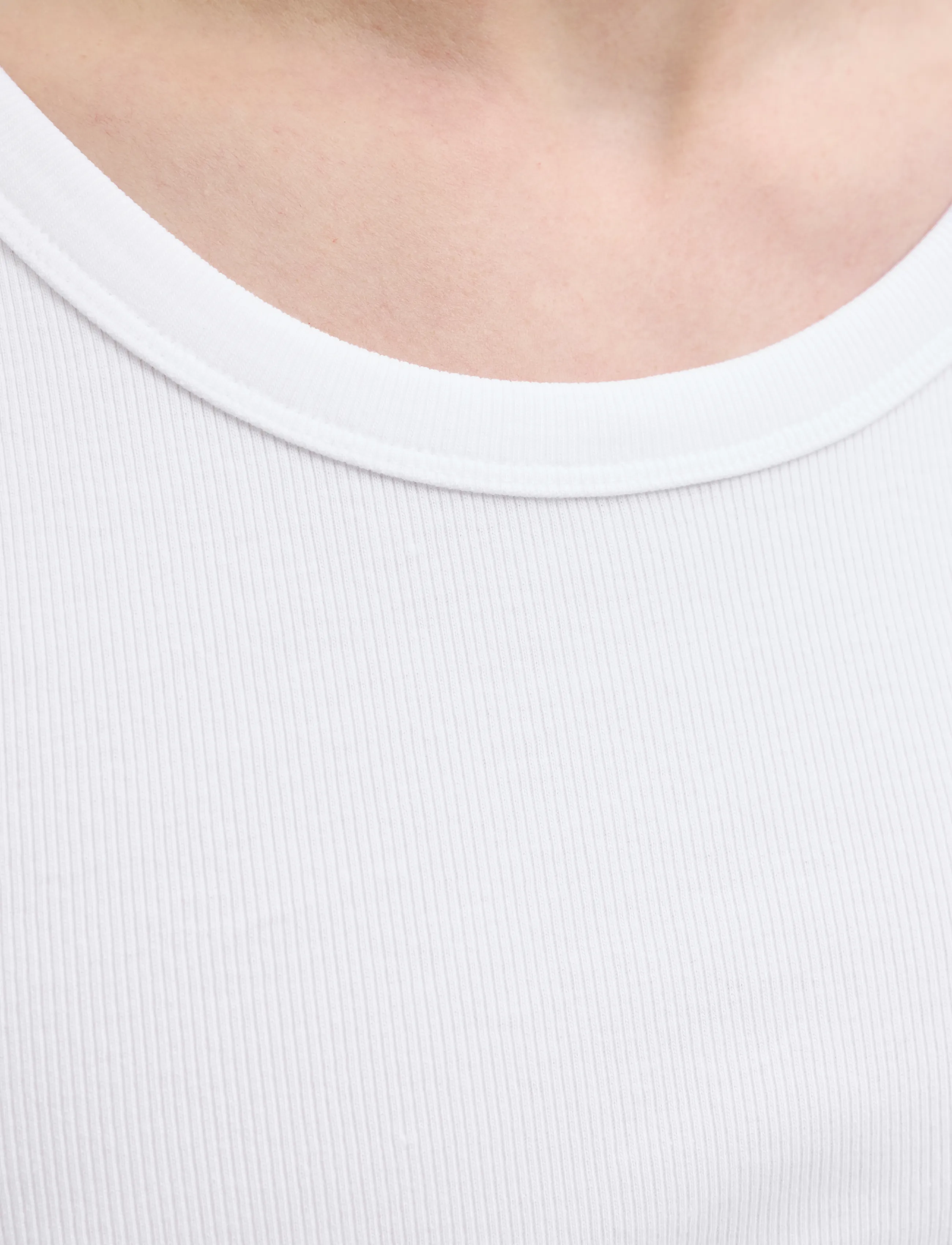 Jack & Jones - JJEORGANIC RIB TANK TOP SN - knitted vests - bright white - 4