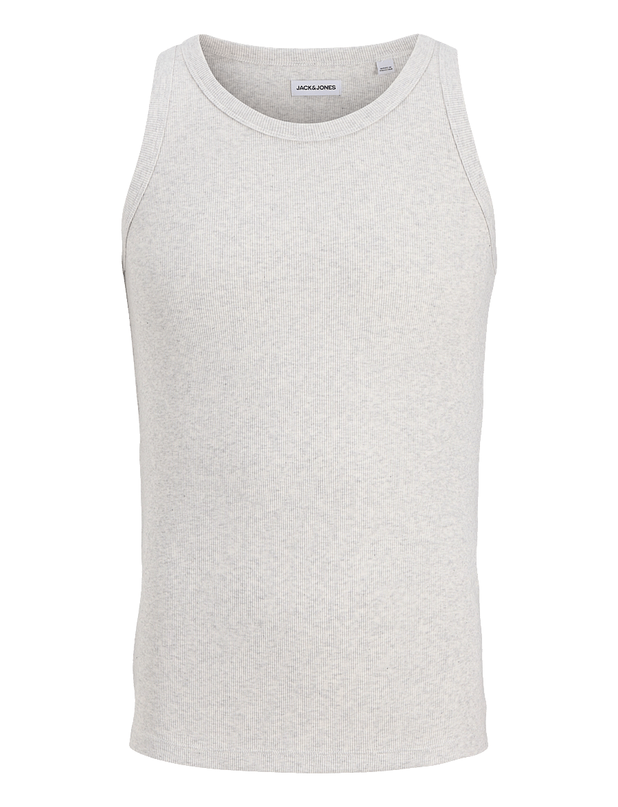 Jack & Jones - JJEORGANIC RIB TANK TOP SN - strickwesten - white melange - 1