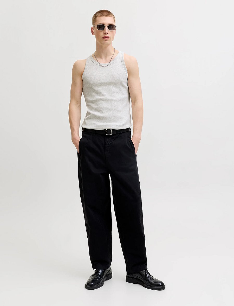 Jack & Jones - JJEORGANIC RIB TANK TOP SN - strickwesten - white melange - 4