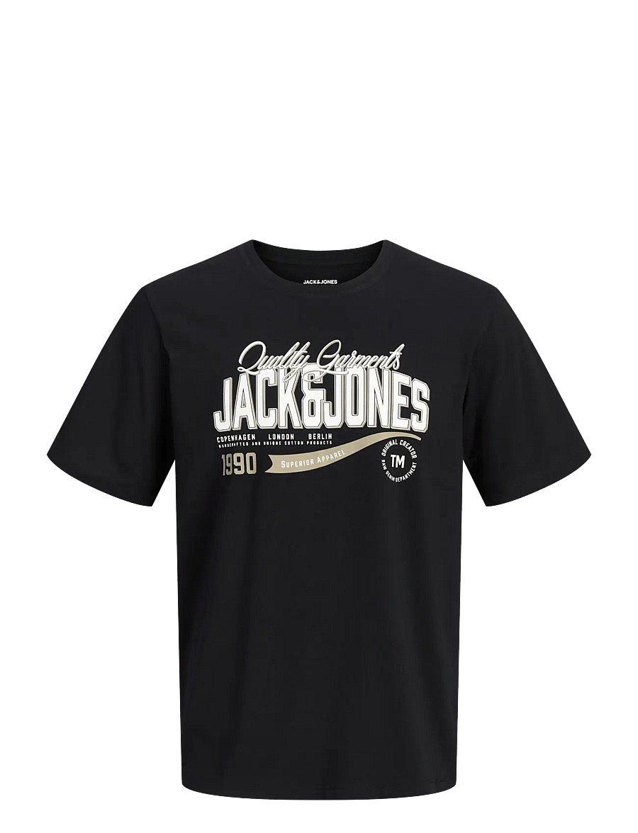 Jack & Jones - JJELOGO TEE SS O-NECK 2 COL AW26 SN - lühikeste varrukatega t-särgid - black - 1