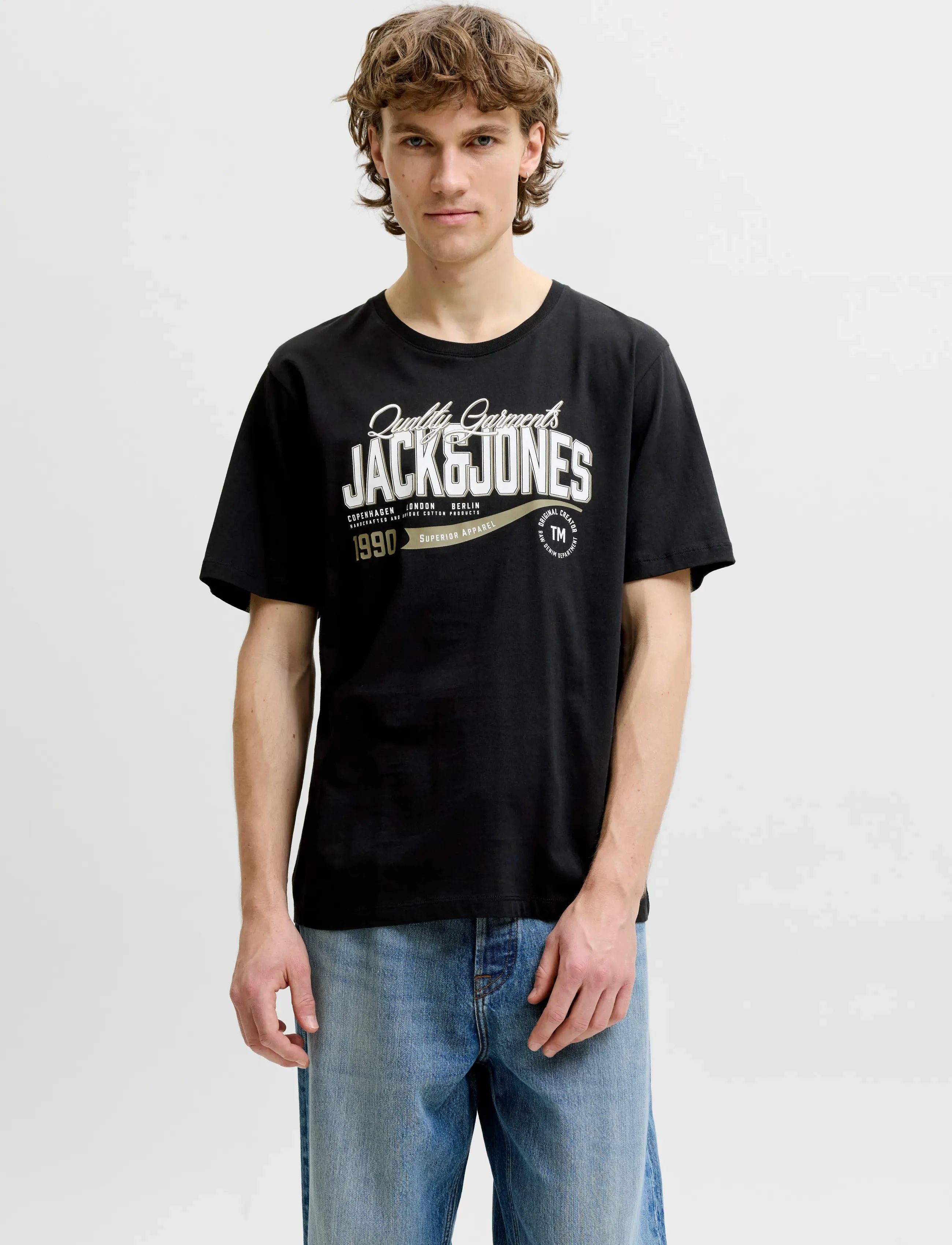 Jack & Jones JJELOGO TEE SS O-NECK 2 COL AW26 SN - Lühikeste varrukatega T-särgid - BLACK / black