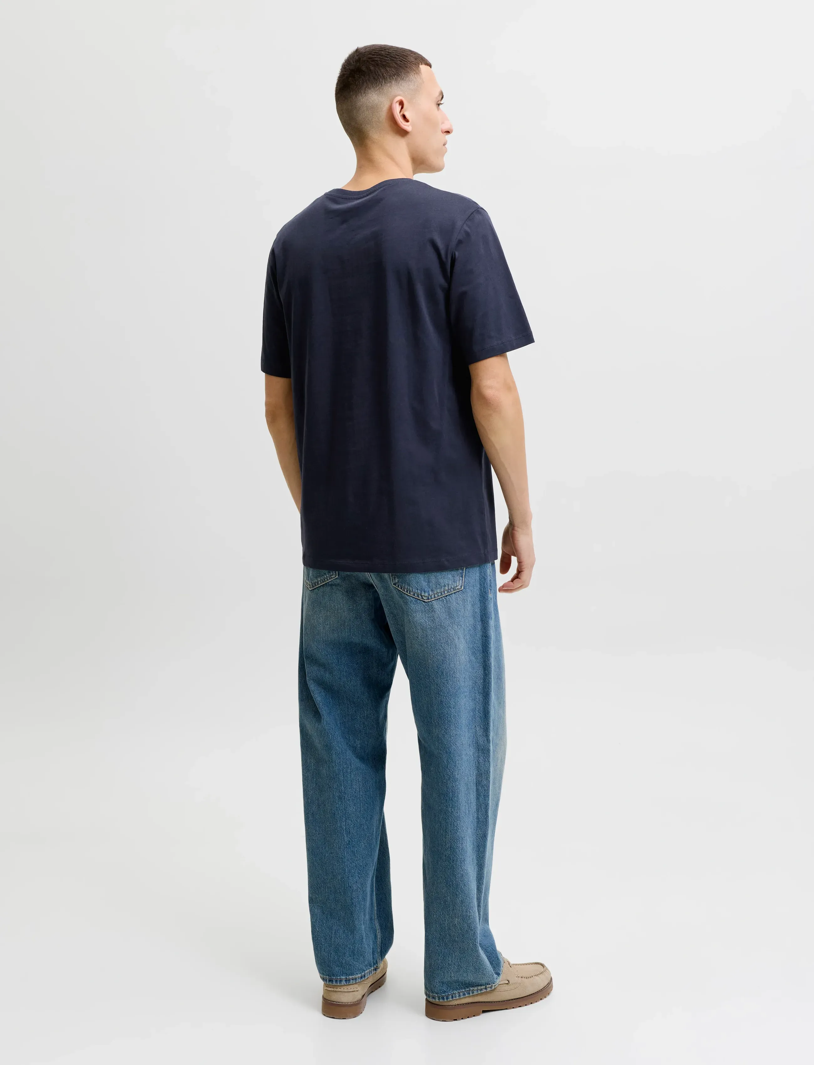 Jack & Jones - JJELOGO TEE SS O-NECK 2 COL AW26 SN - kortærmede t-shirts - navy blazer - 3