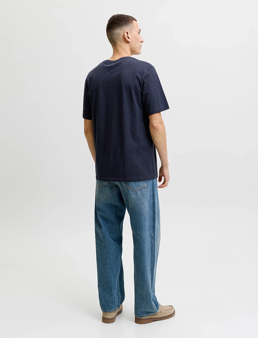 Jack & Jones - JJELOGO TEE SS O-NECK 2 COL AW26 SN - kortærmede t-shirts - navy blazer - 3