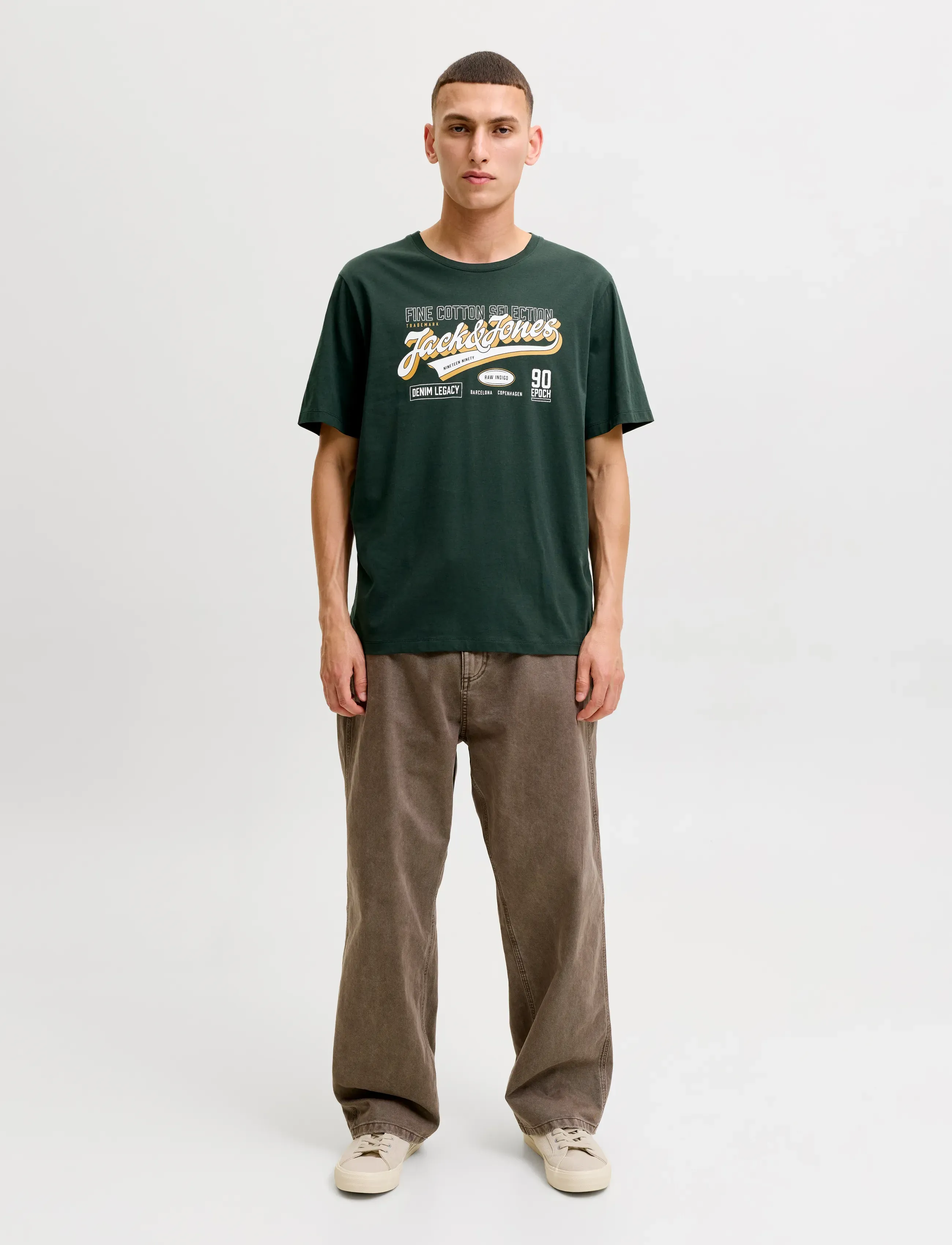 Jack & Jones - JJELOGO TEE SS O-NECK 2 COL AW26 SN - lühikeste varrukatega t-särgid - scarab - 3
