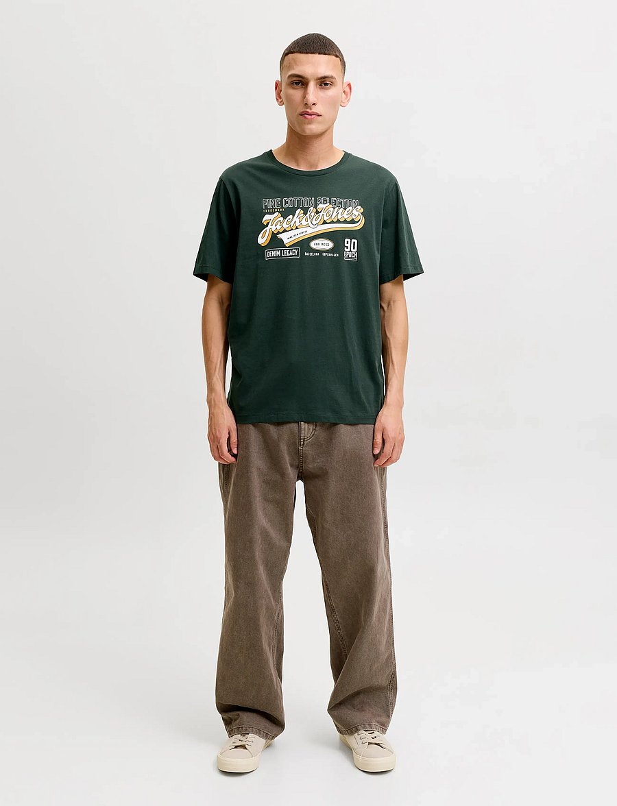 Jack & Jones - JJELOGO TEE SS O-NECK 2 COL AW26 SN - lühikeste varrukatega t-särgid - scarab - 3
