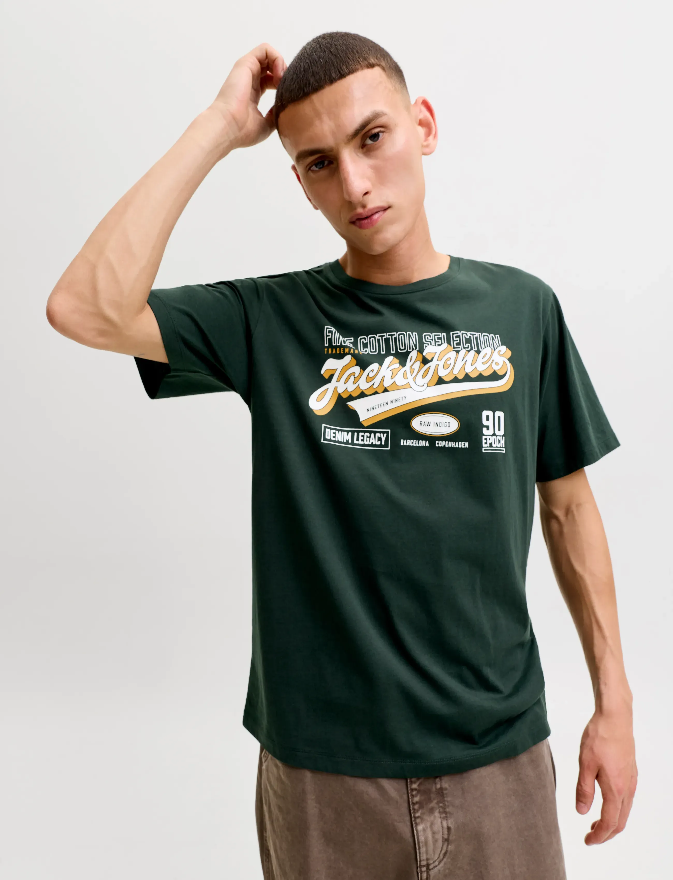 Jack & Jones - JJELOGO TEE SS O-NECK 2 COL AW26 SN - lühikeste varrukatega t-särgid - scarab - 5
