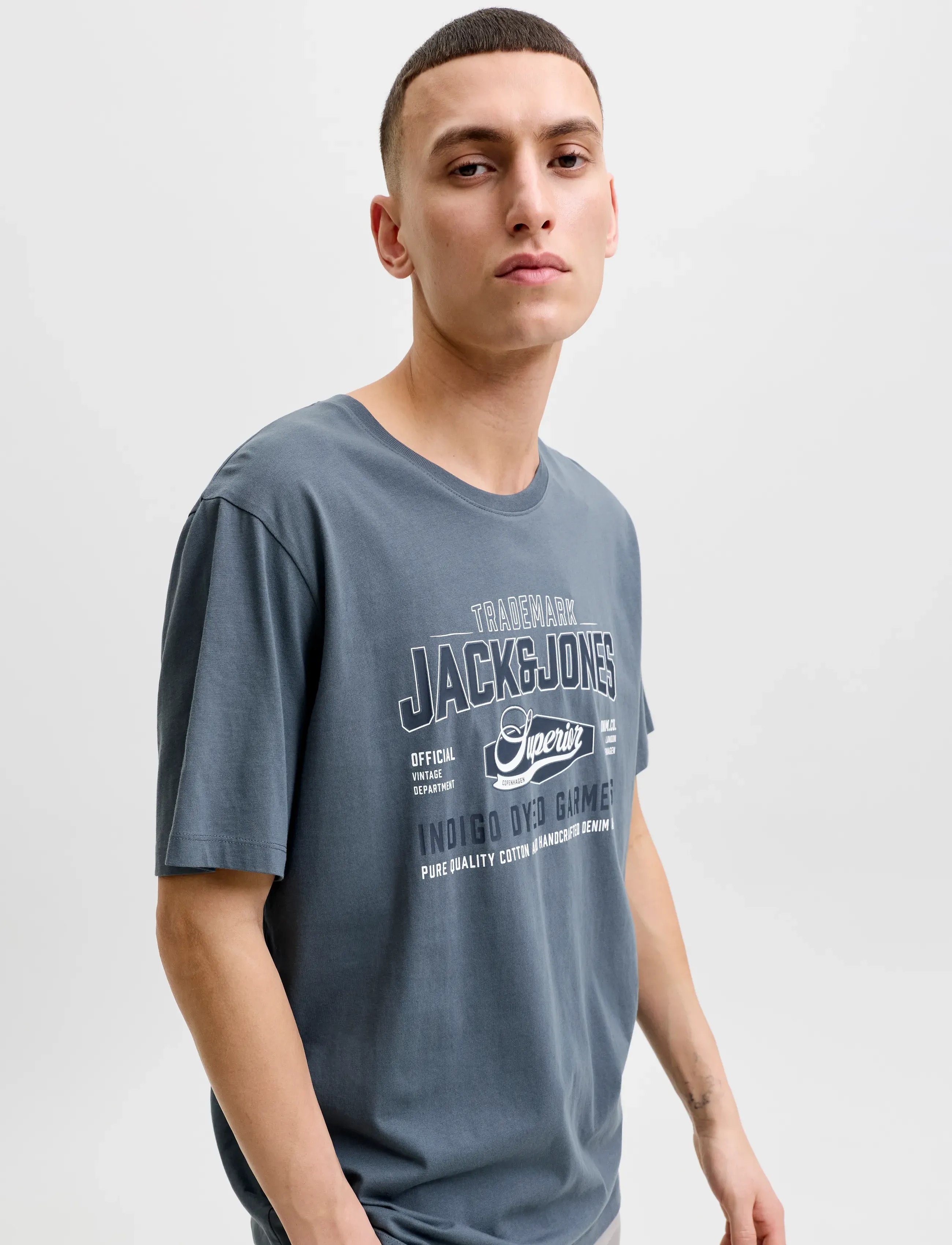 Jack & Jones - JJELOGO TEE SS O-NECK 2 COL AW26 SN - short-sleeved t-shirts - turbulence - 4