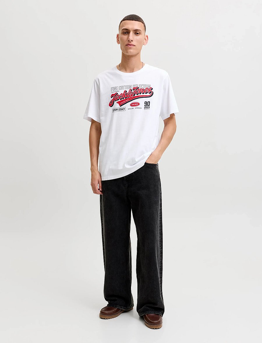 Jack & Jones - JJELOGO TEE SS O-NECK 2 COL AW26 SN - kurzärmelige t-shirts - white - 3