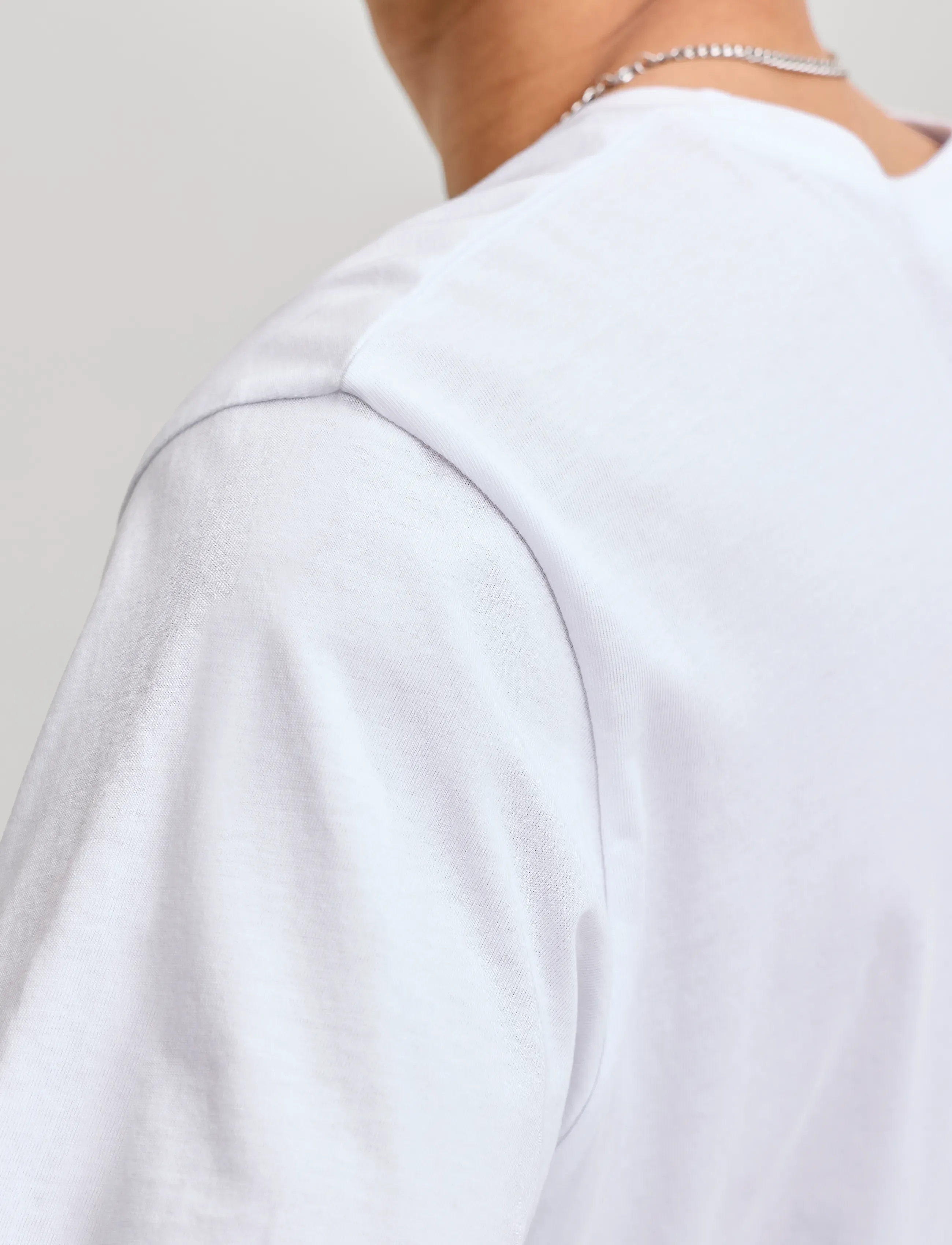 Jack & Jones - JJELOGO TEE SS O-NECK 2 COL AW26 SN - kurzärmelige t-shirts - white - 4