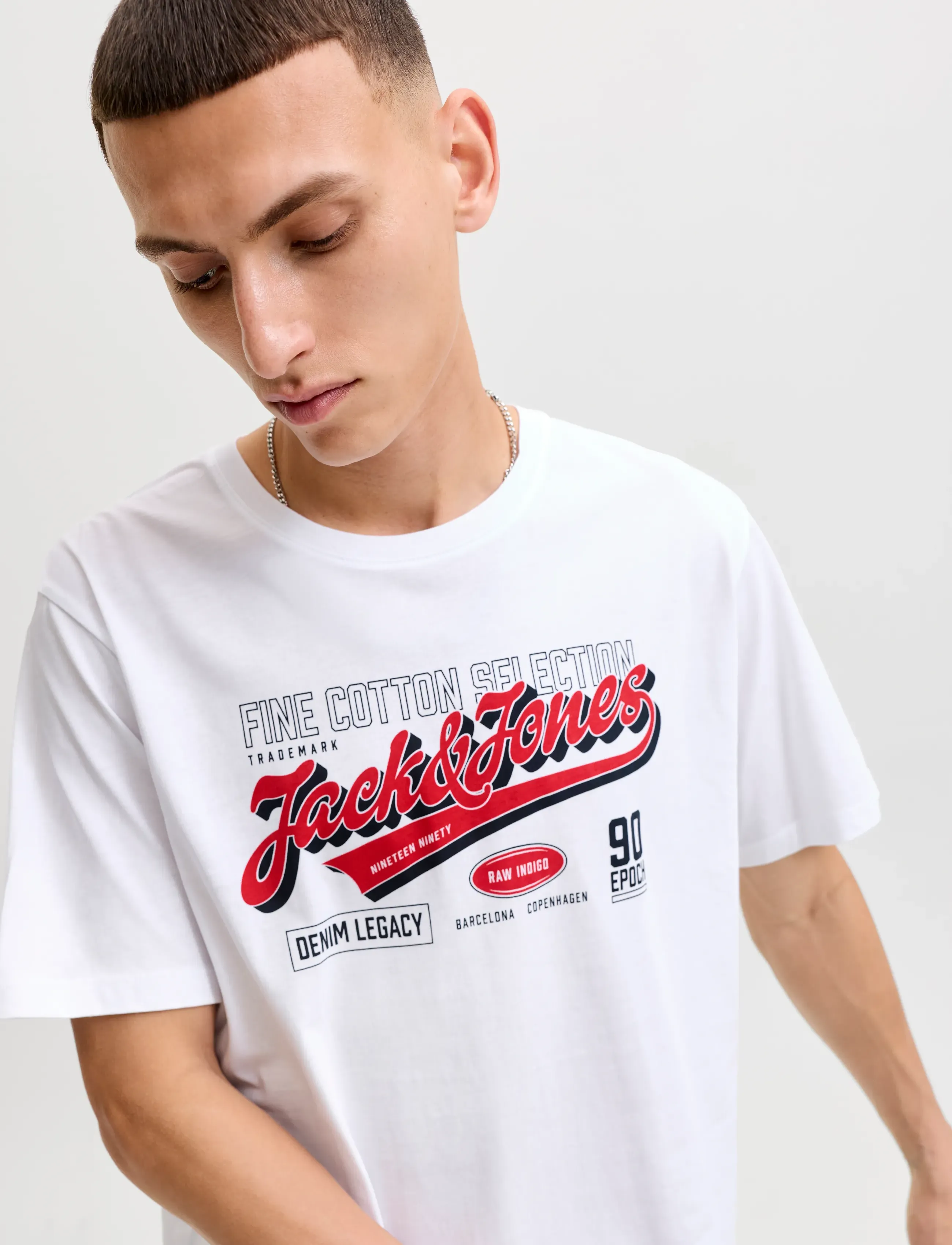 Jack & Jones - JJELOGO TEE SS O-NECK 2 COL AW26 SN - kurzärmelige t-shirts - white - 5