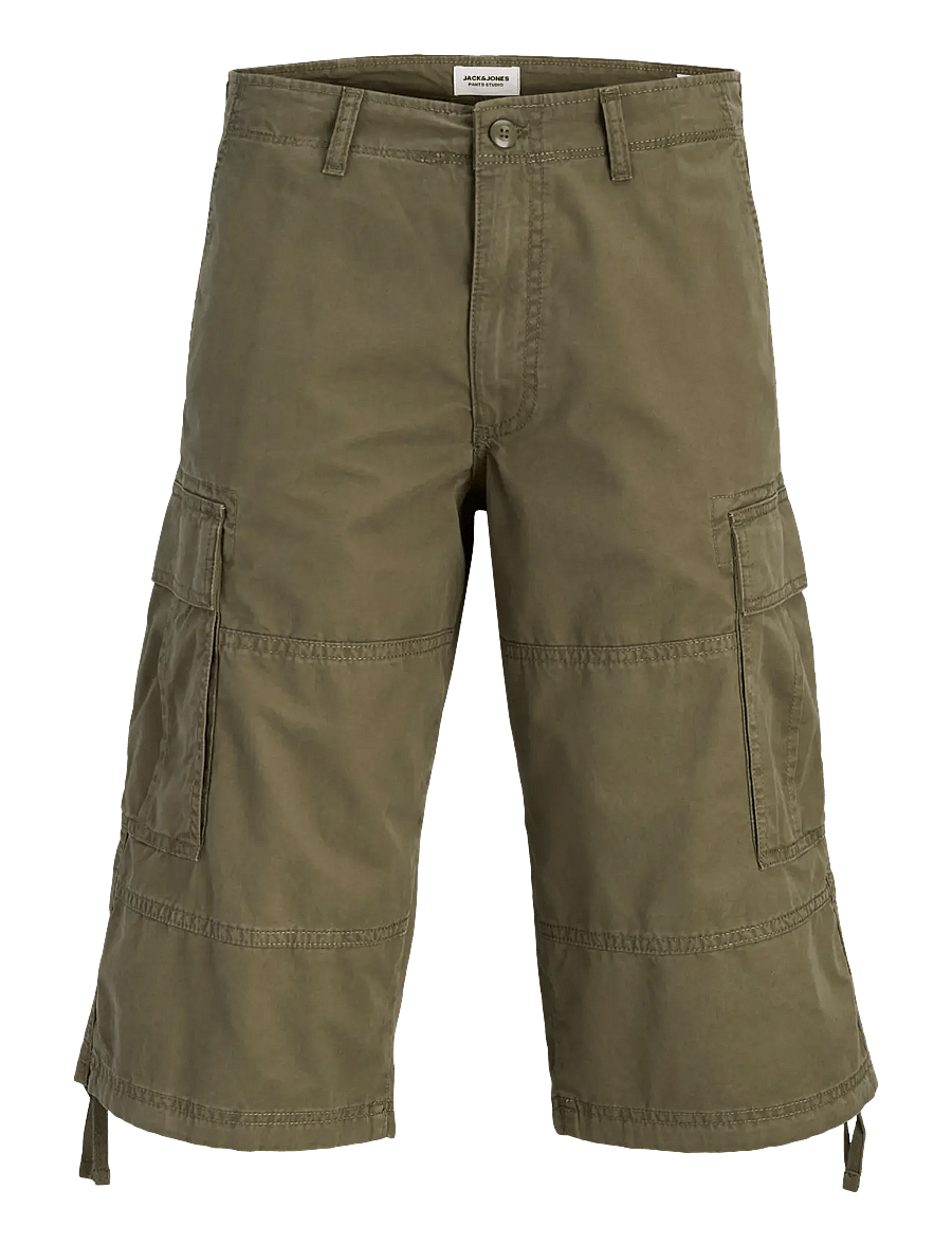 Jack & Jones - JPSTKARL FRANK CARGO LONG SHORTS XXLNG - cargo-stuttbuxur - olive night - 0