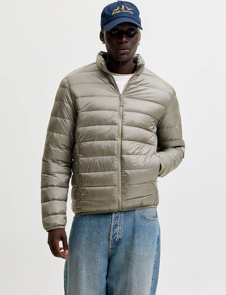 Jack & Jones - JJEBERG LIGHT DOWN COLLAR PUFFER NOOS - vetiver - 0