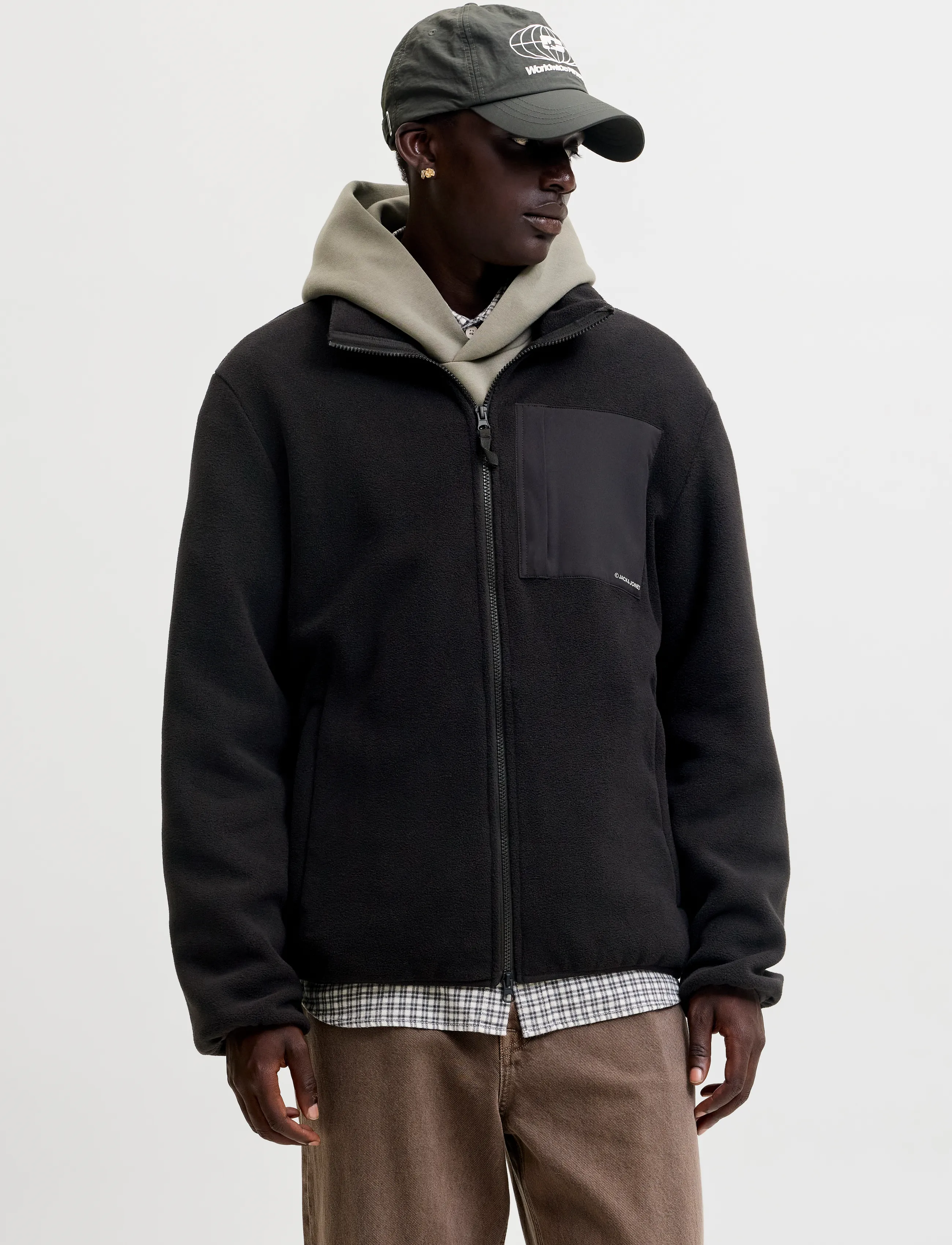 Jack & Jones JJEMASON FLEECE SN - Kleidung - BLACK / black