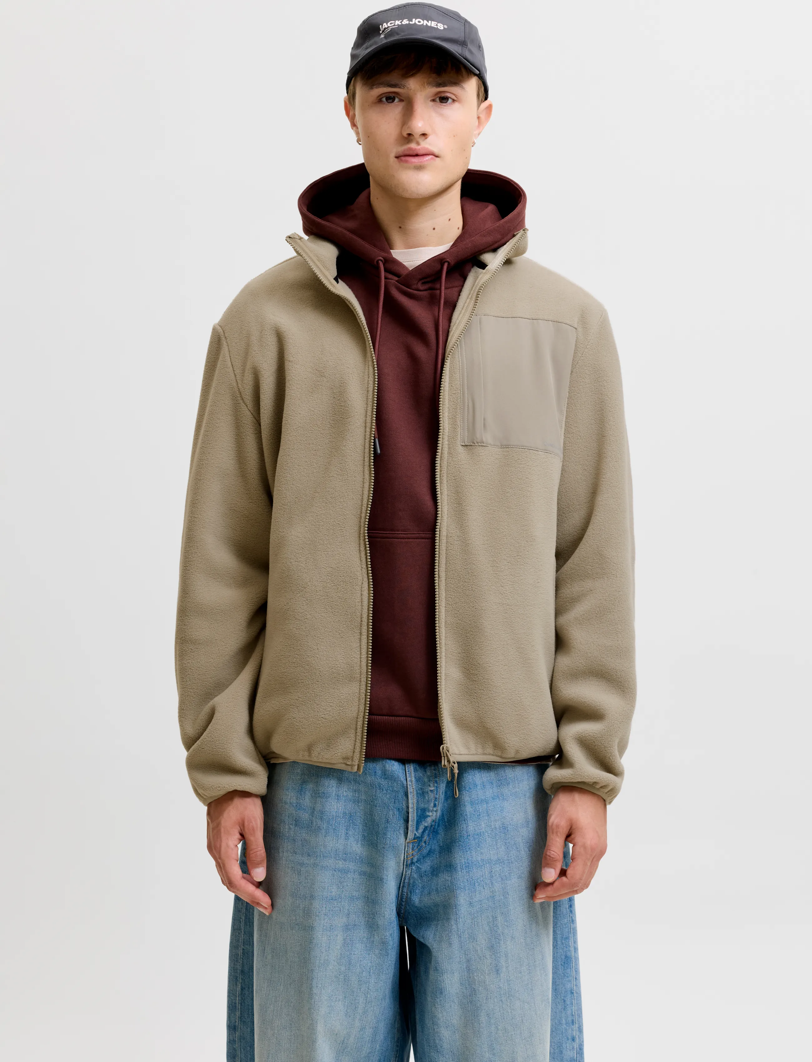 Jack & Jones JJEMASON FLEECE SN - Kleidung - WINTER TWIG / beige