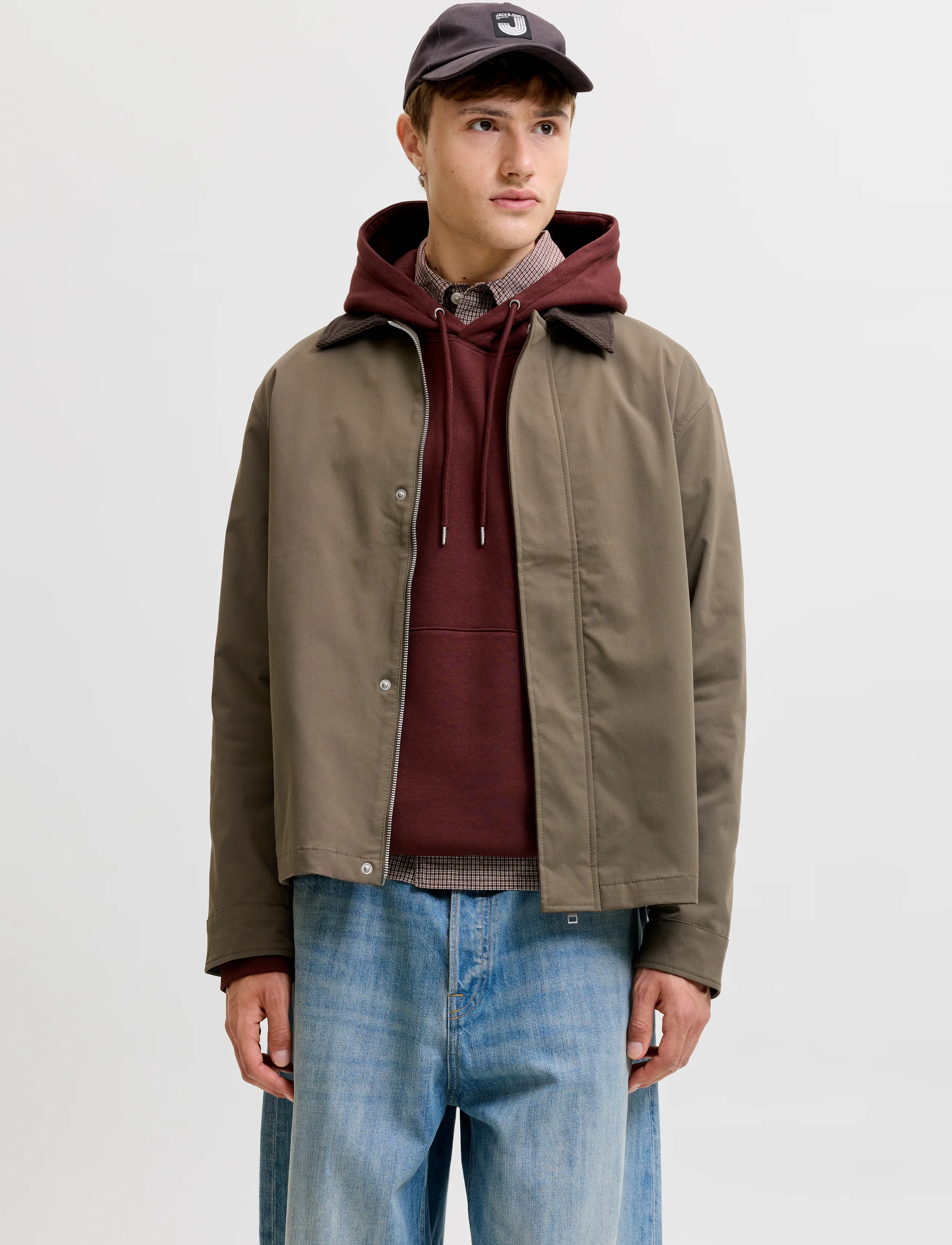 Jack & Jones JJWOLF WORKER JACKET - Üleriided - CANTEEN / khaki/green
