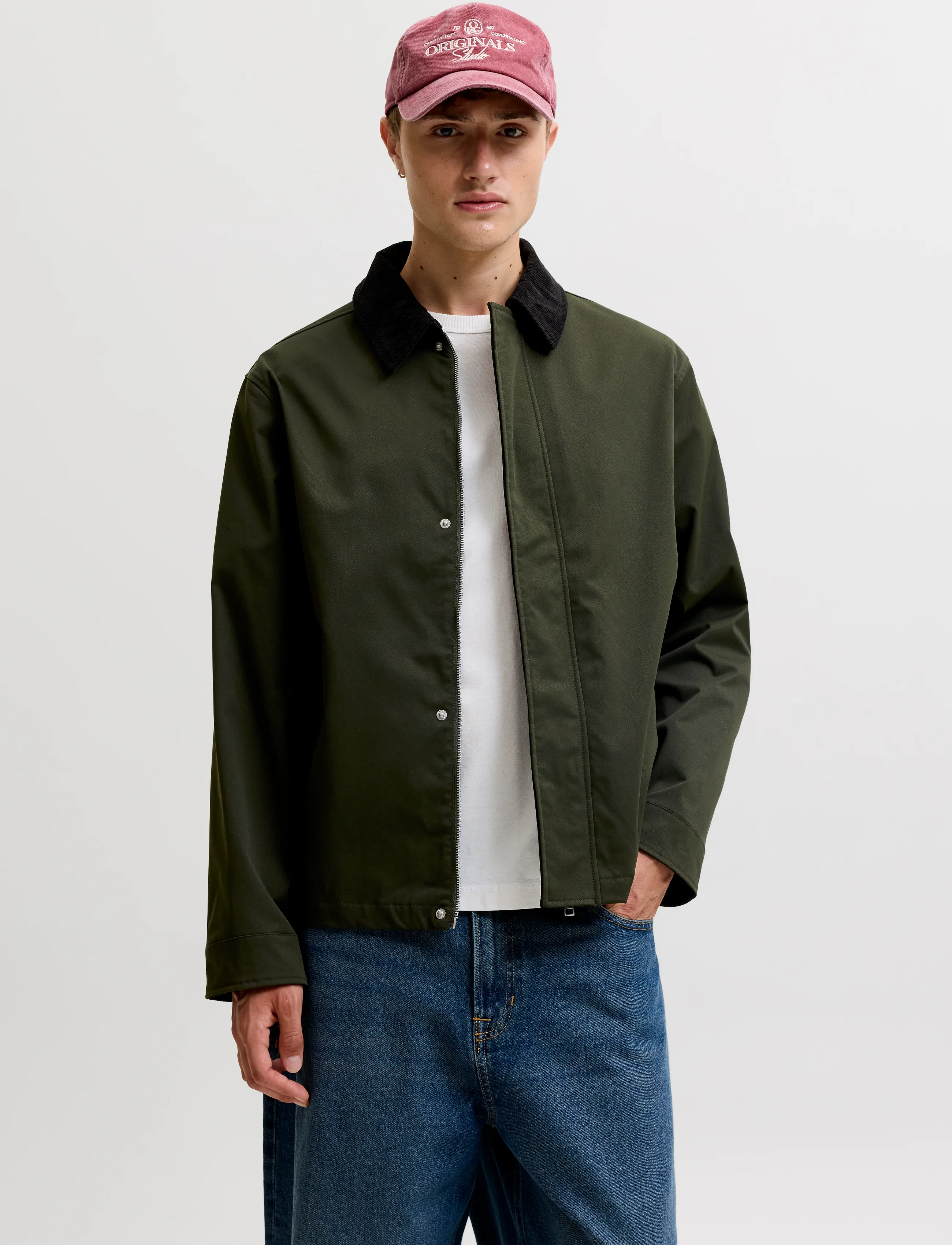 Jack & Jones JJWOLF WORKER JACKET - Üleriided - ROSIN / khaki/green