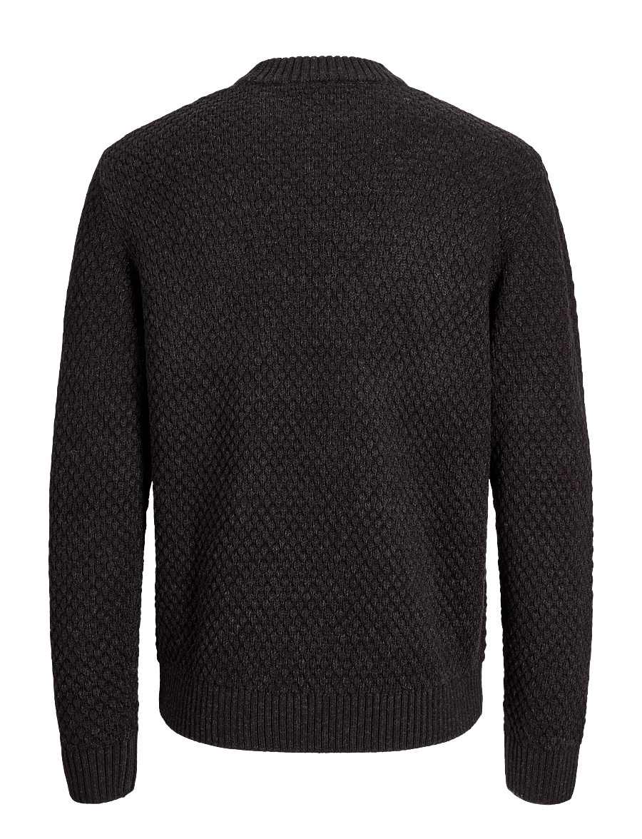 Jack & Jones - JJBLAKE KNIT CREW NECK SN - rundhals - dark grey melange - 1