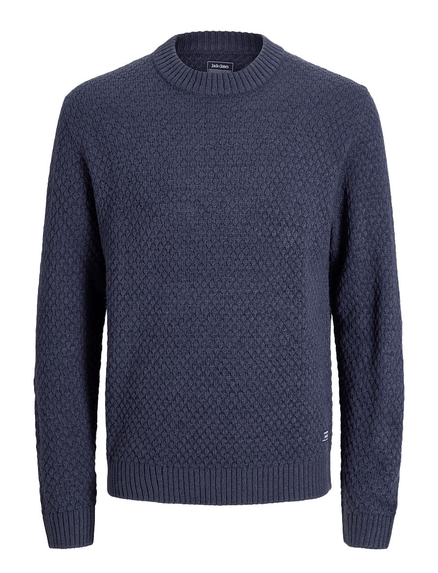 Jack & Jones - JJBLAKE KNIT CREW NECK SN - rundhals - navy blazer - 1