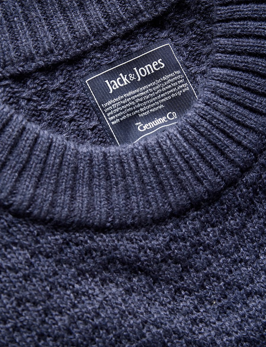 Jack & Jones - JJBLAKE KNIT CREW NECK SN - rundhals - navy blazer - 3