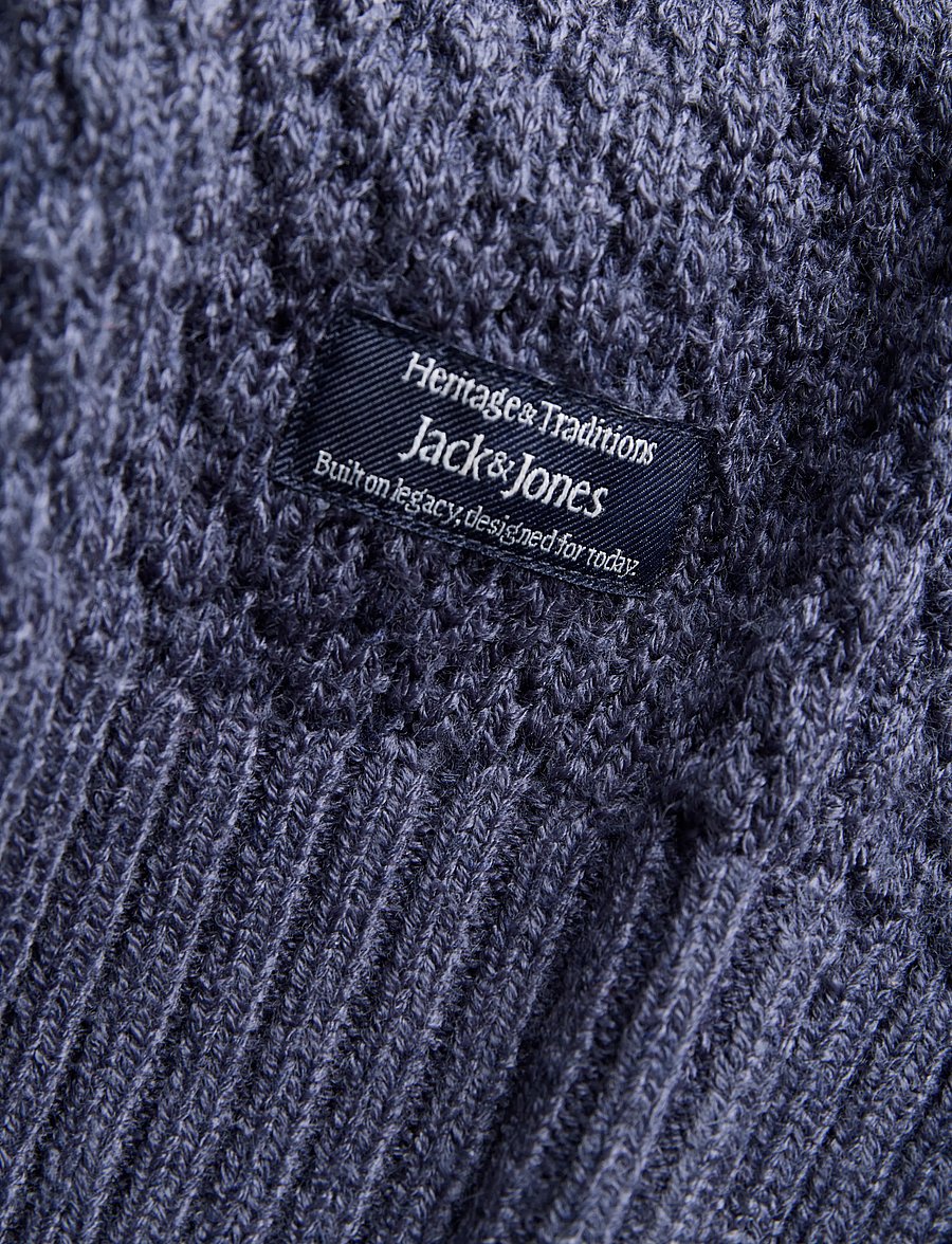 Jack & Jones - JJBLAKE KNIT CREW NECK SN - rundhals - navy blazer - 4