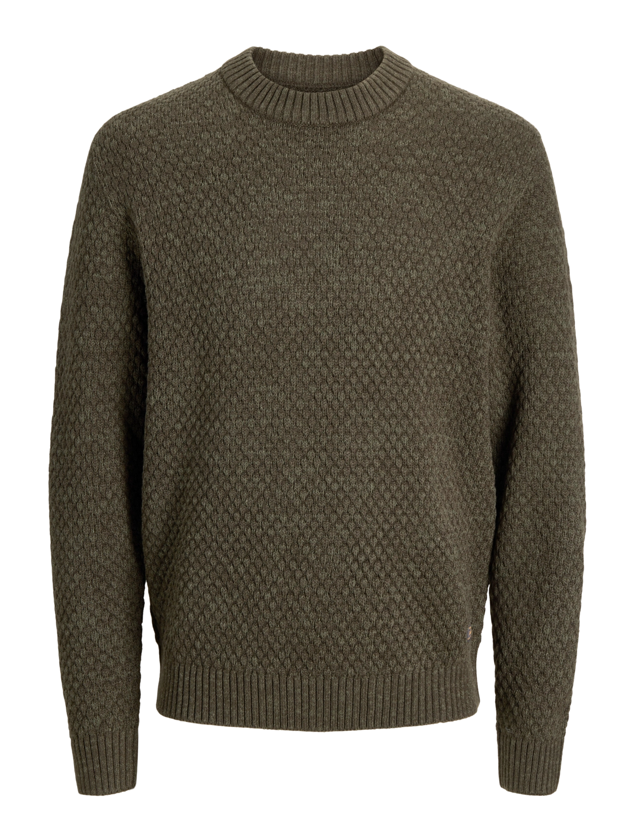 Jack & Jones JJBLAKE KNIT CREW NECK SN - Rundhals - ROSIN / khaki/green