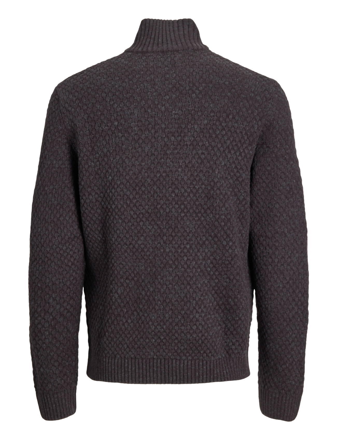 Jack & Jones - JJBLAKE KNIT HALF ZIP - dark grey melange - 1