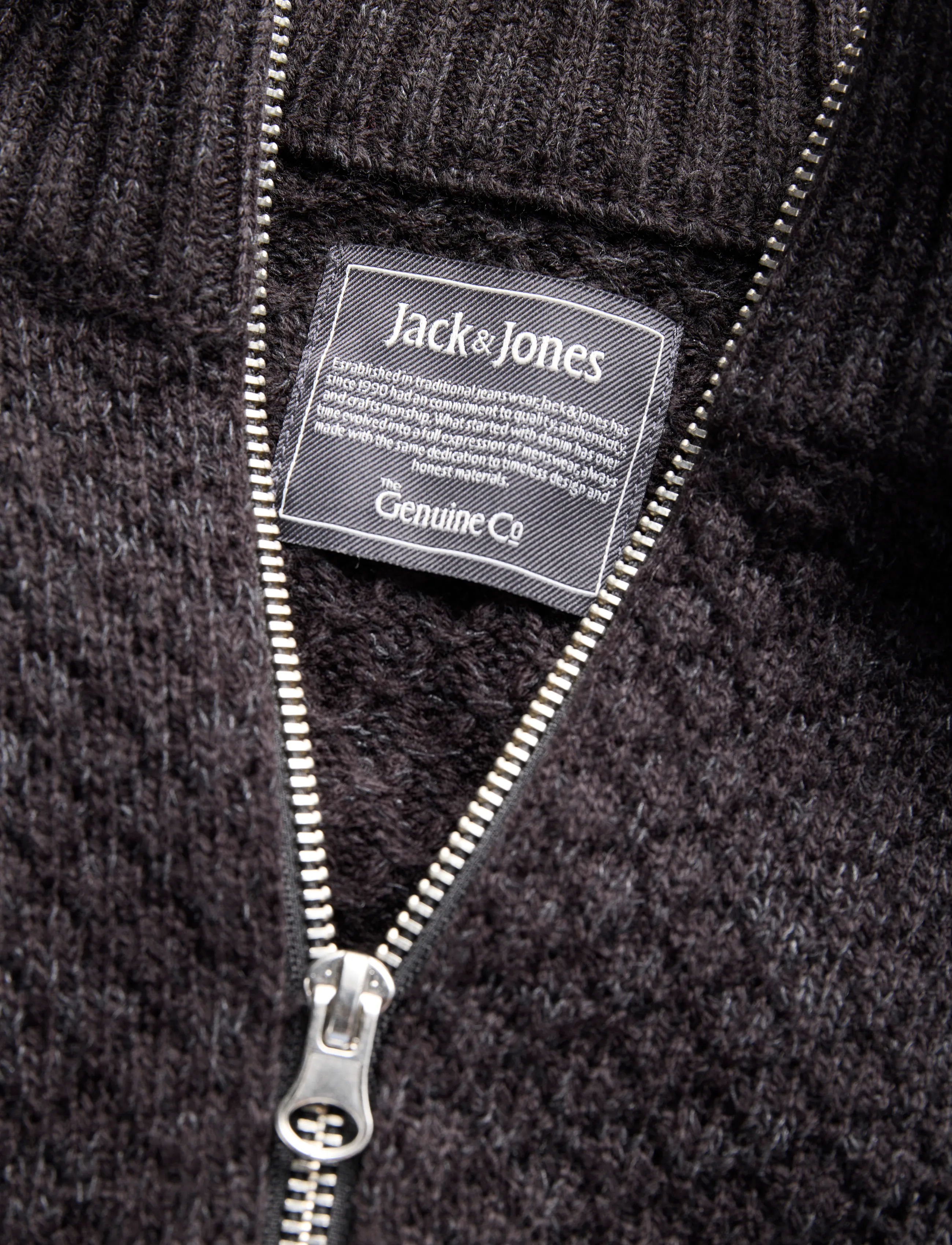 Jack & Jones - JJBLAKE KNIT HALF ZIP - halfzip strik - dark grey melange - 2